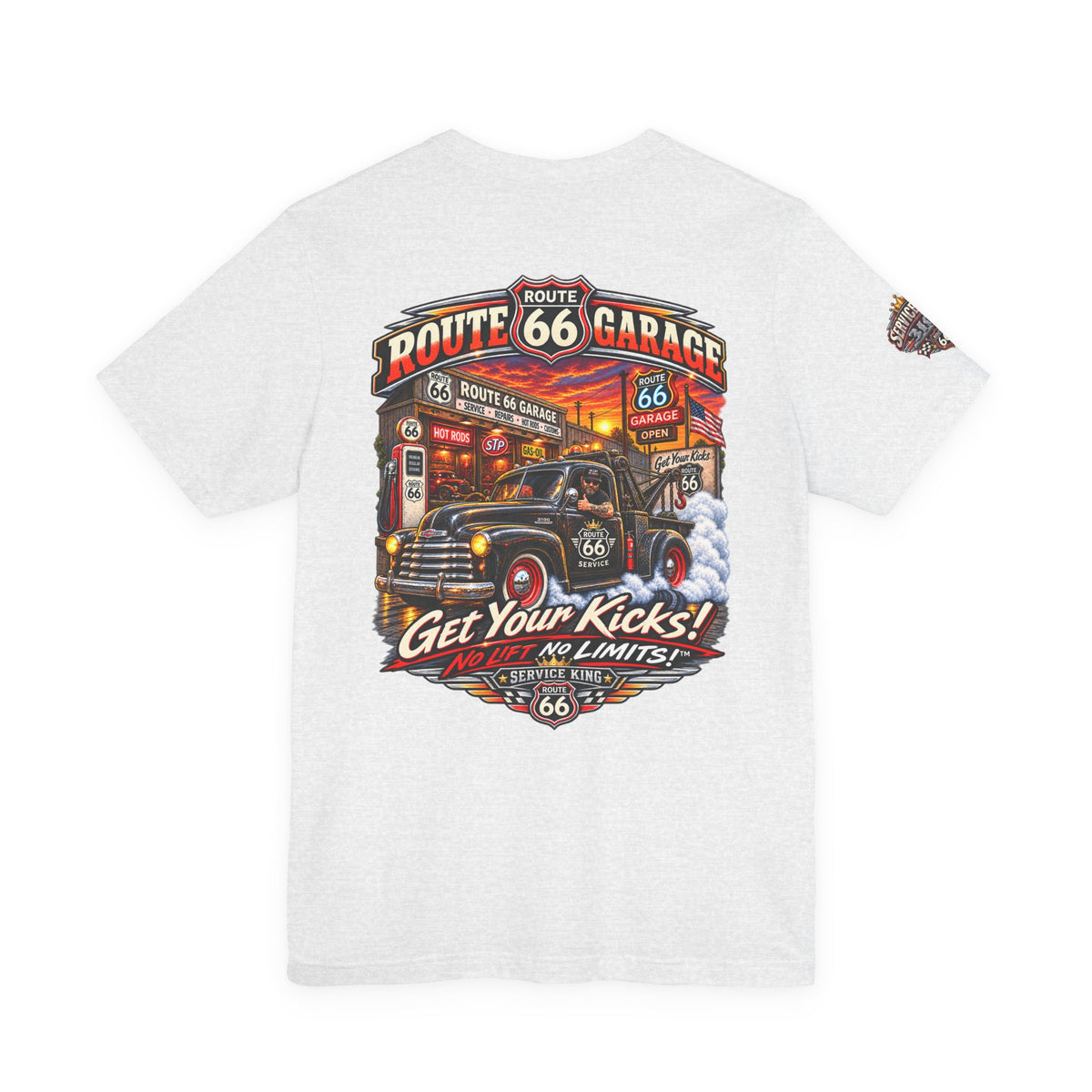Vintage Tow Truck T-Shirt – Roadside Service Graphic Tee | Route 66 Garage