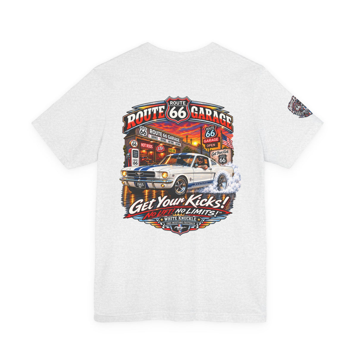 Route 66 Garage — White Knuckle ’65 Tee