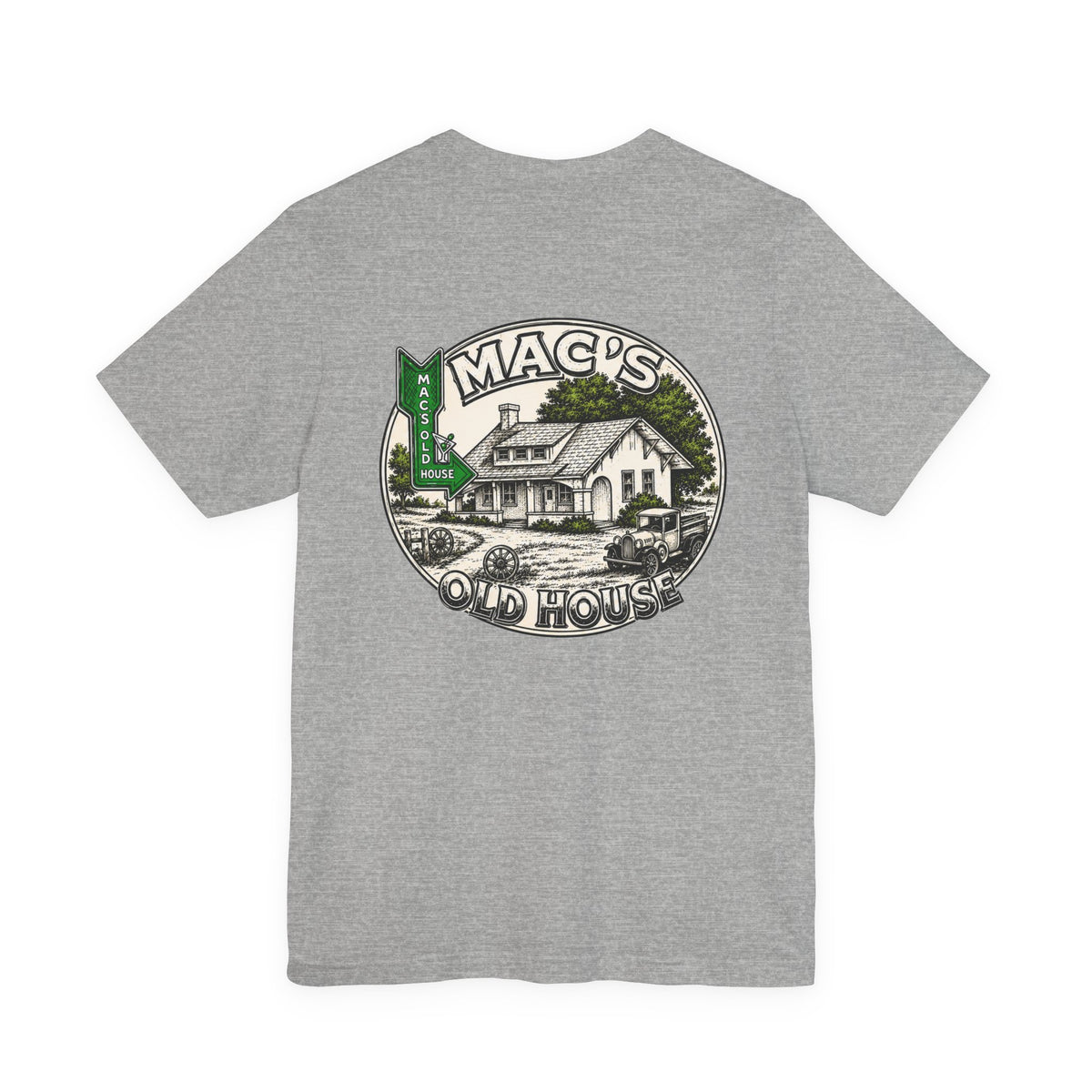 Mac's Old House Tee — Vintage Country House Graphic T-Shirt