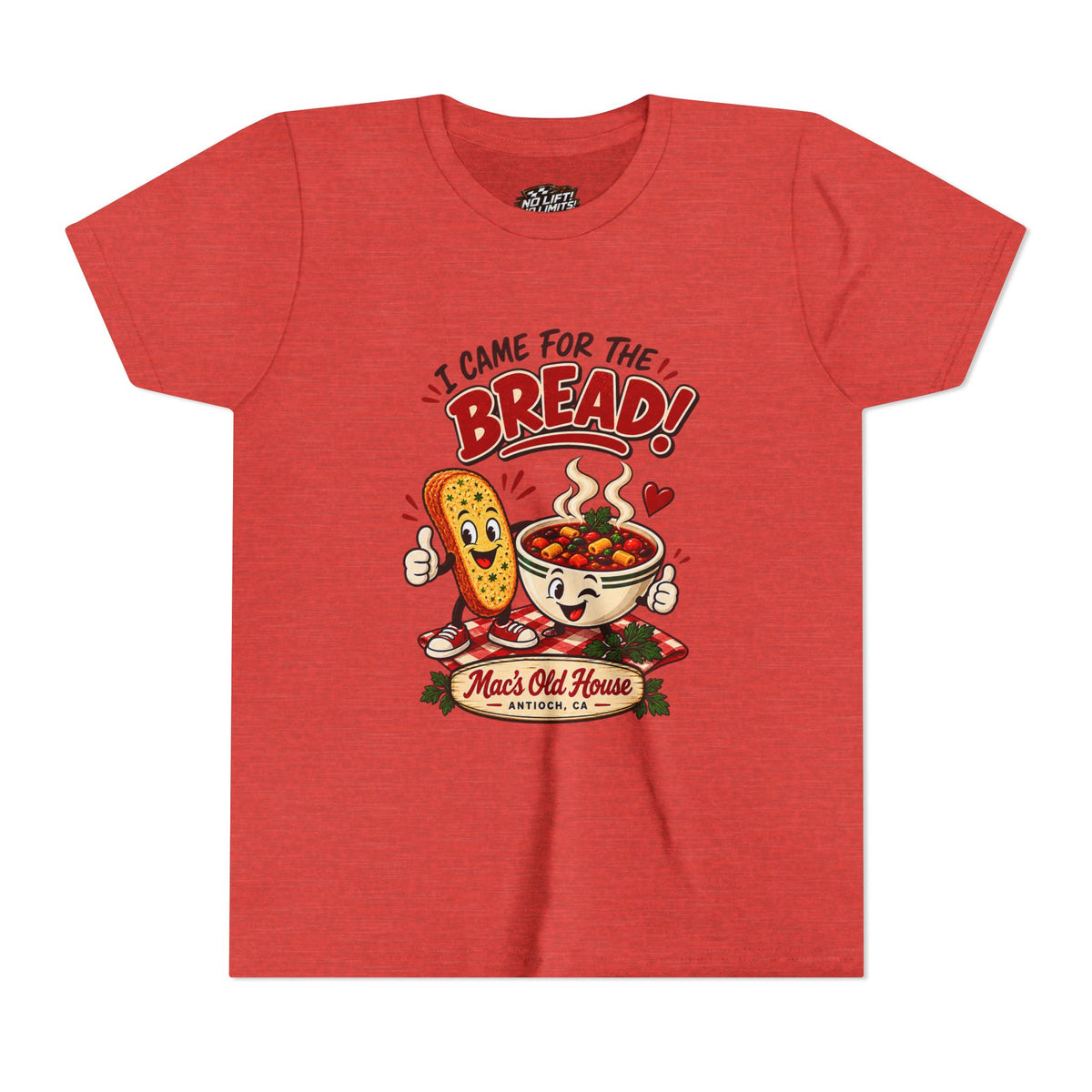 Youth Tee - "I Came for the Bread" Soup & Bread Kids T-Shirt