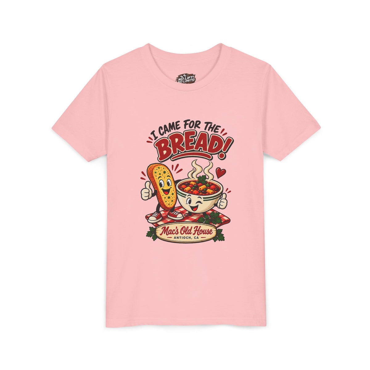 Youth Tee - "I Came for the Bread" Soup & Bread Kids T-Shirt