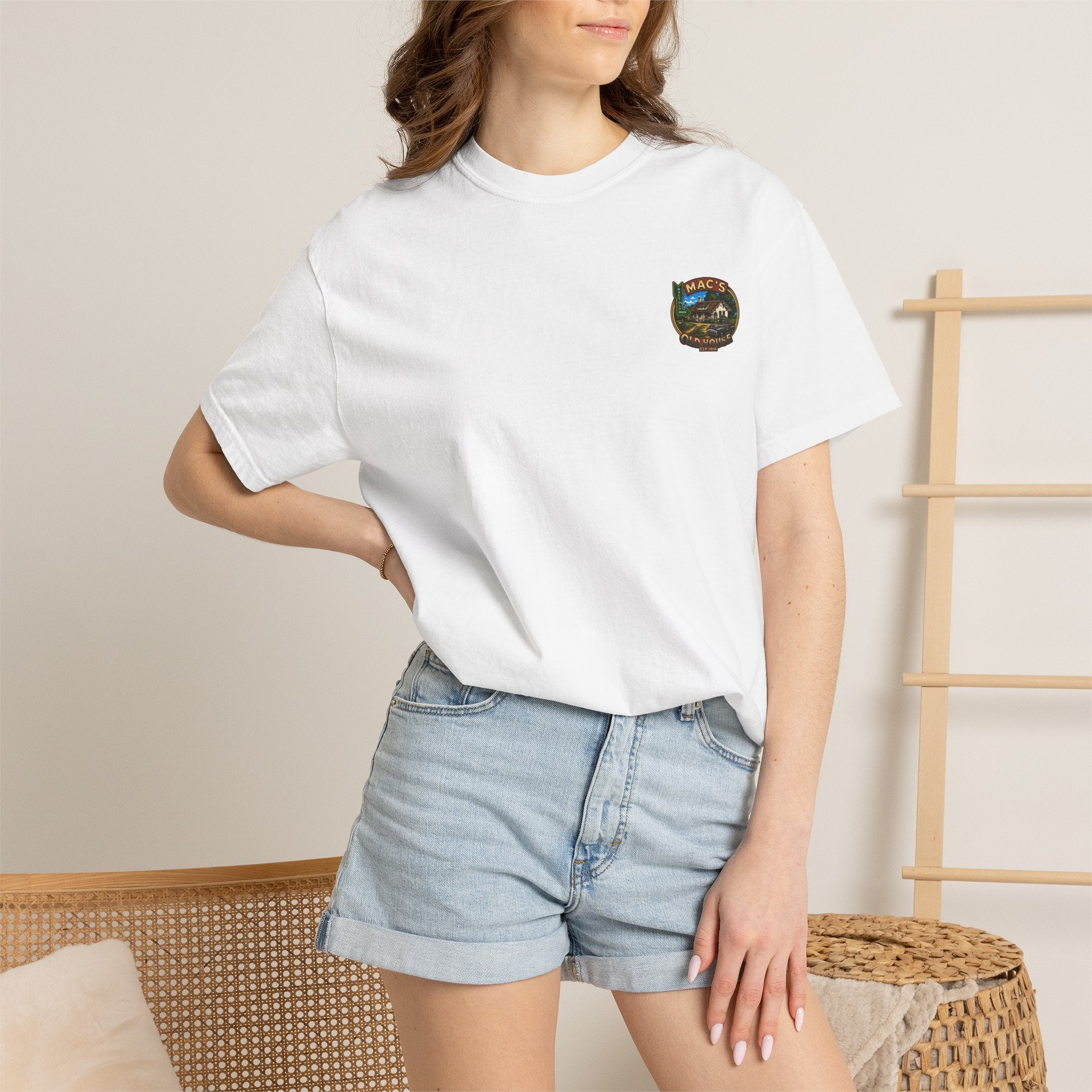 Mac's Old House Antioch CA Vintage T-Shirt — Retro Diner Night Scene (Est. 1956)