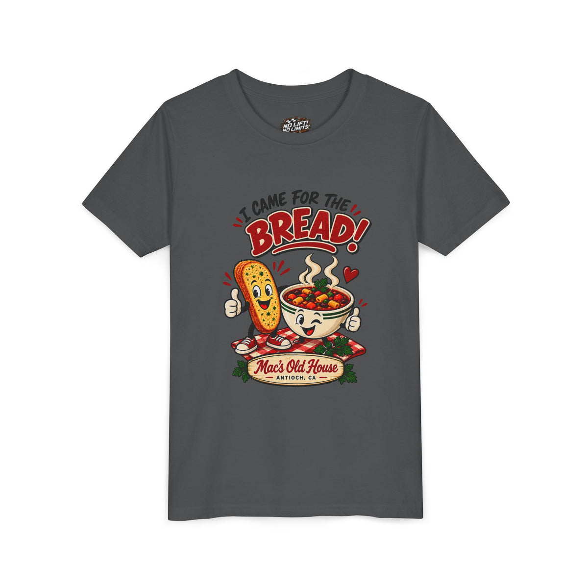 Youth Tee - "I Came for the Bread" Soup & Bread Kids T-Shirt