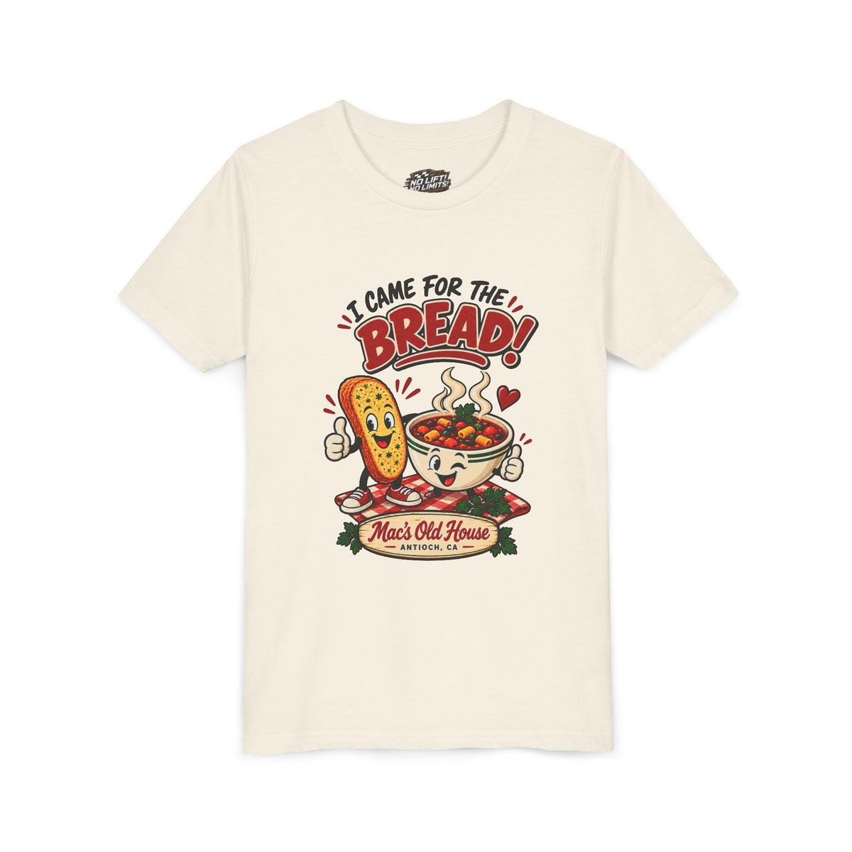 Youth Tee - "I Came for the Bread" Soup & Bread Kids T-Shirt