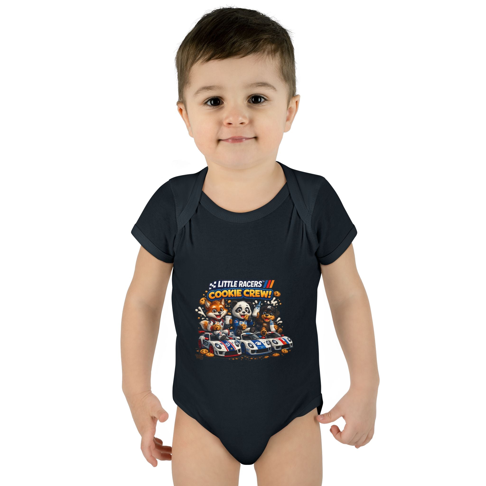 Limited Release: Little Racers Cookie Crew! Infant Racing Crew Bodysuit