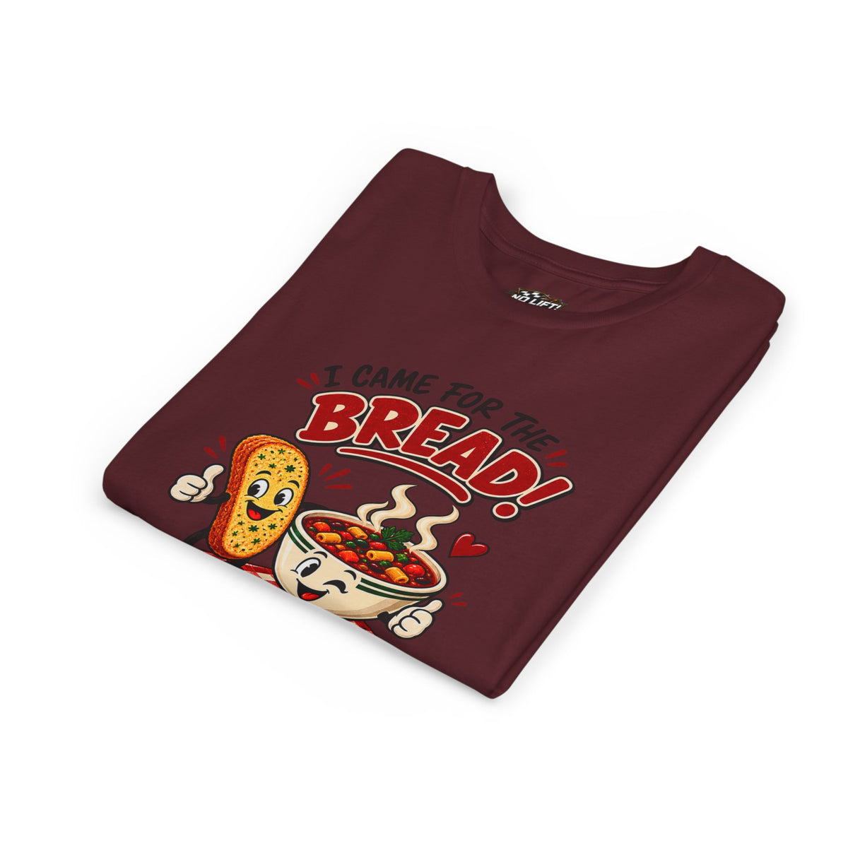 Youth Tee - "I Came for the Bread" Soup & Bread Kids T-Shirt