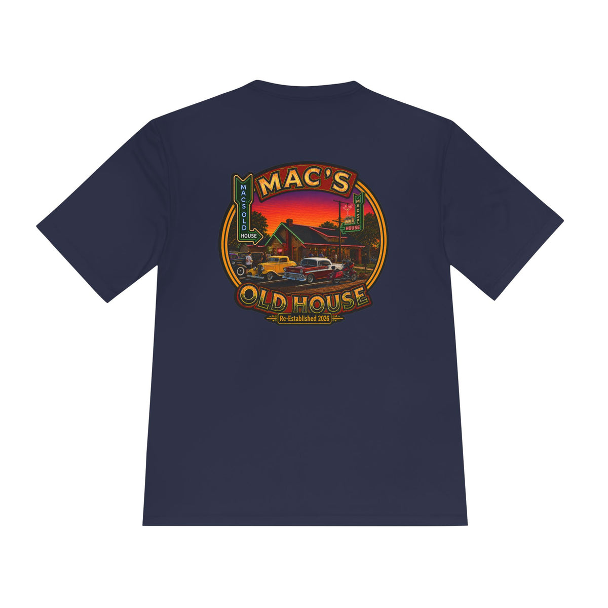T-Shirt — 'Mac’s Old House' Vintage Scenic Logo Tee