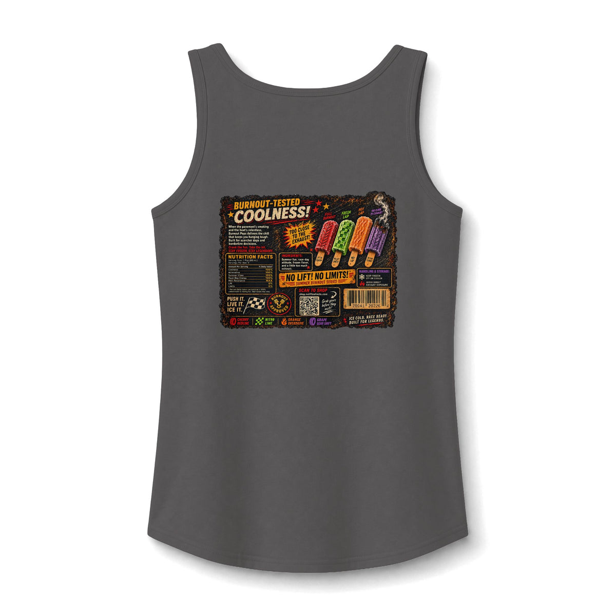 Burnout Pops Retro Ice Pop Graphic Tank Top