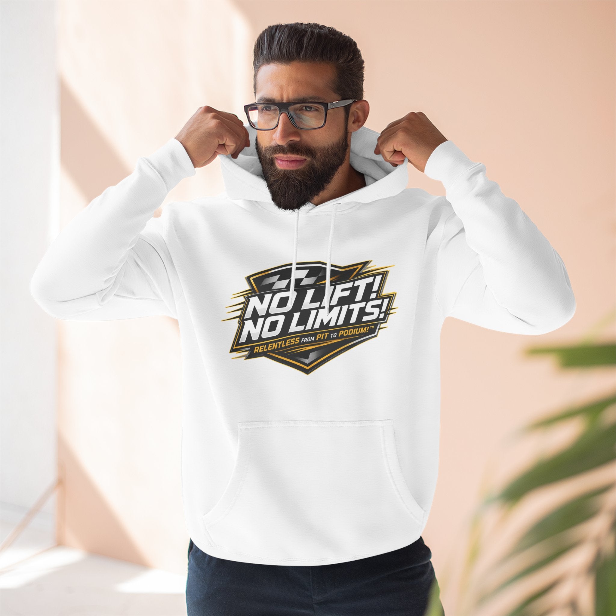No Lift! No Limits! Relentless Hoodie — Motivational Gym Pullover