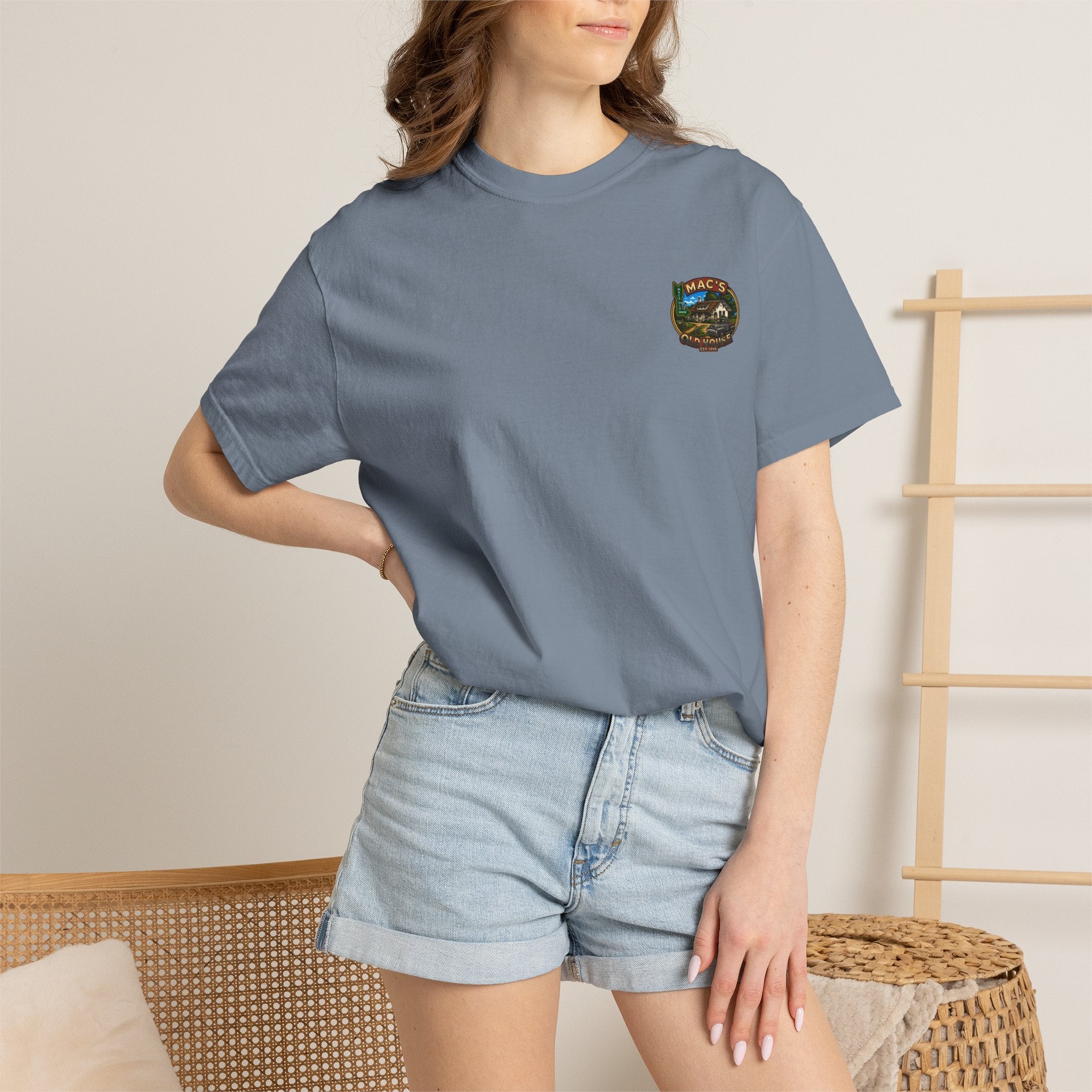 Mac's Old House Antioch CA Vintage T-Shirt — Retro Diner Night Scene (Est. 1956)