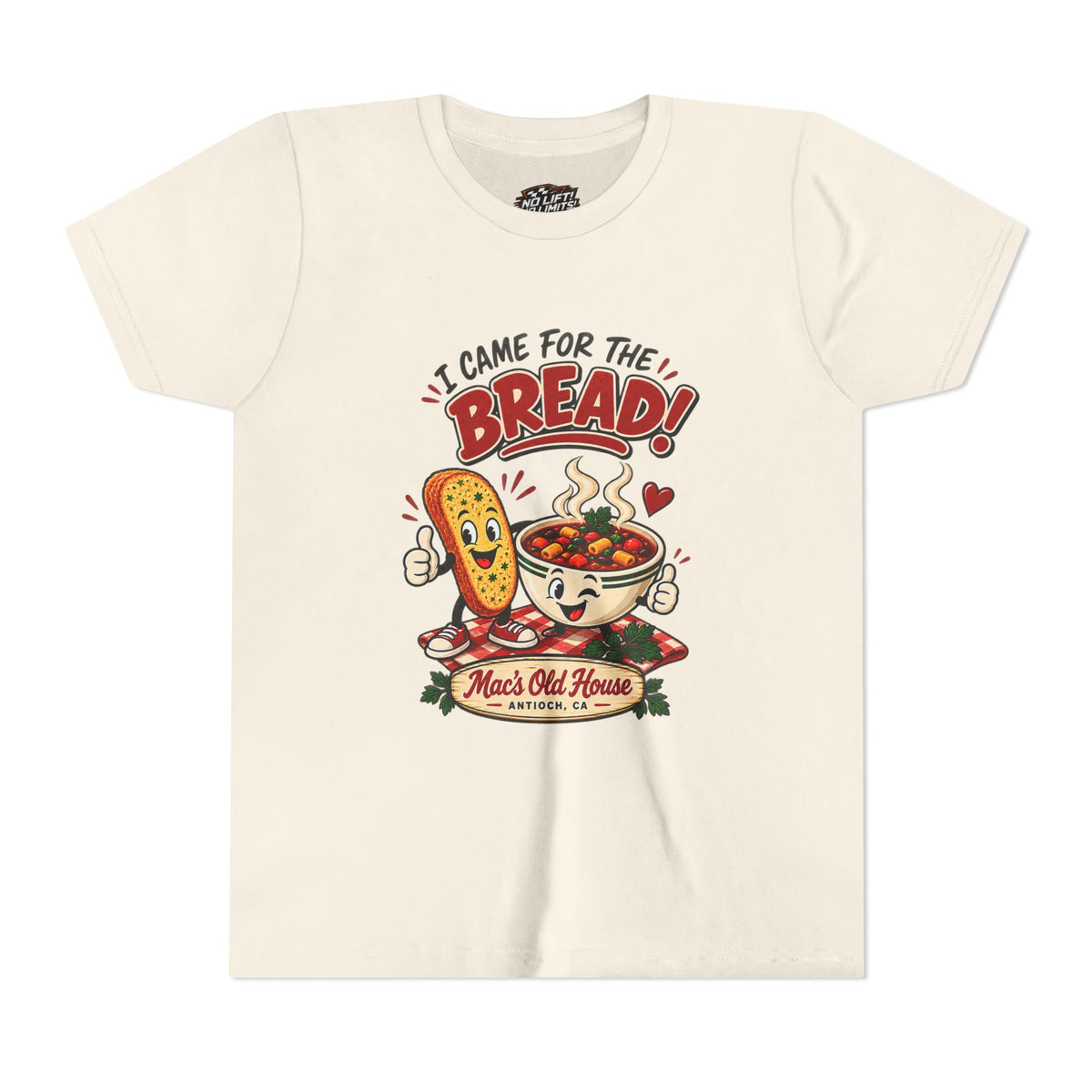 Youth Tee - "I Came for the Bread" Soup & Bread Kids T-Shirt