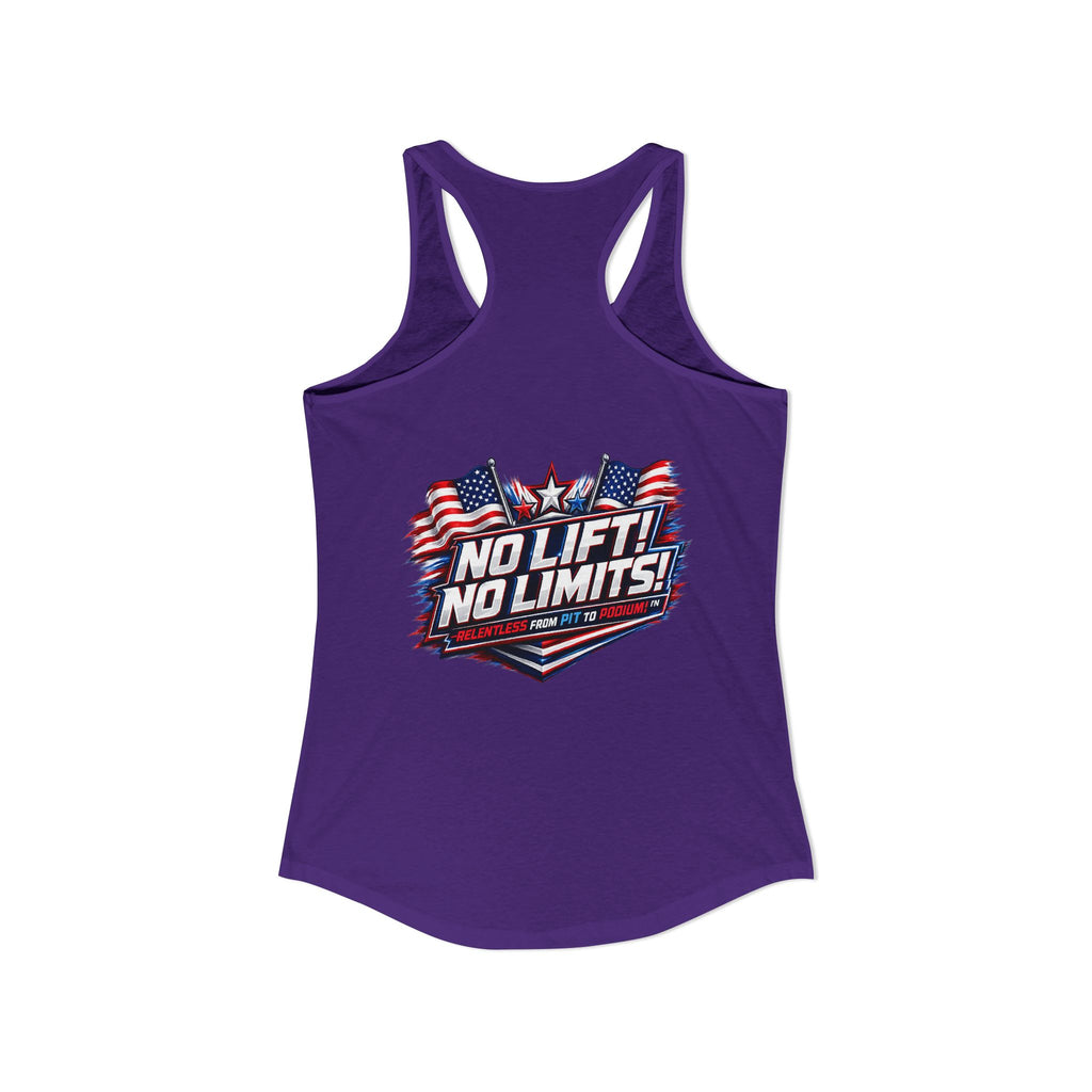 No Lift! No Limits!™ Relentless American Race Tank