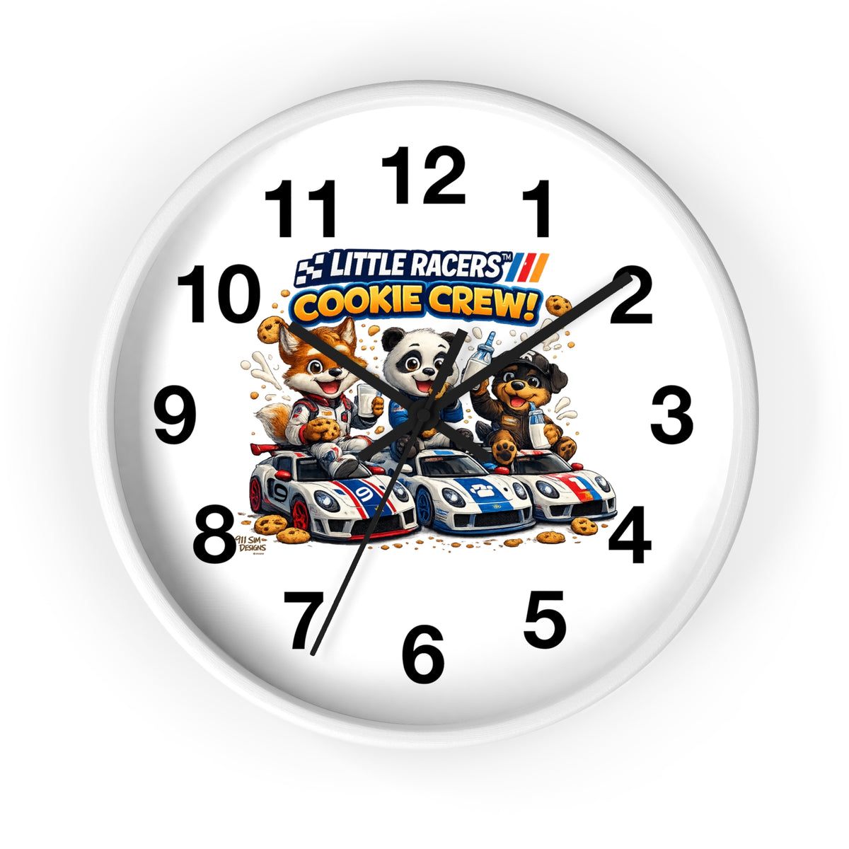 Little Racers™ Cookie Crew Learn-to-Tell-Time Wall Clock