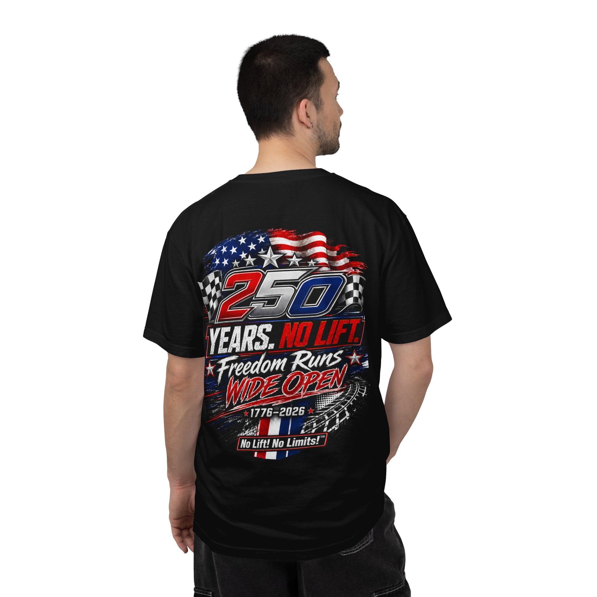 Patriotic '250 Years No Lift, No Limits' T-Shirt