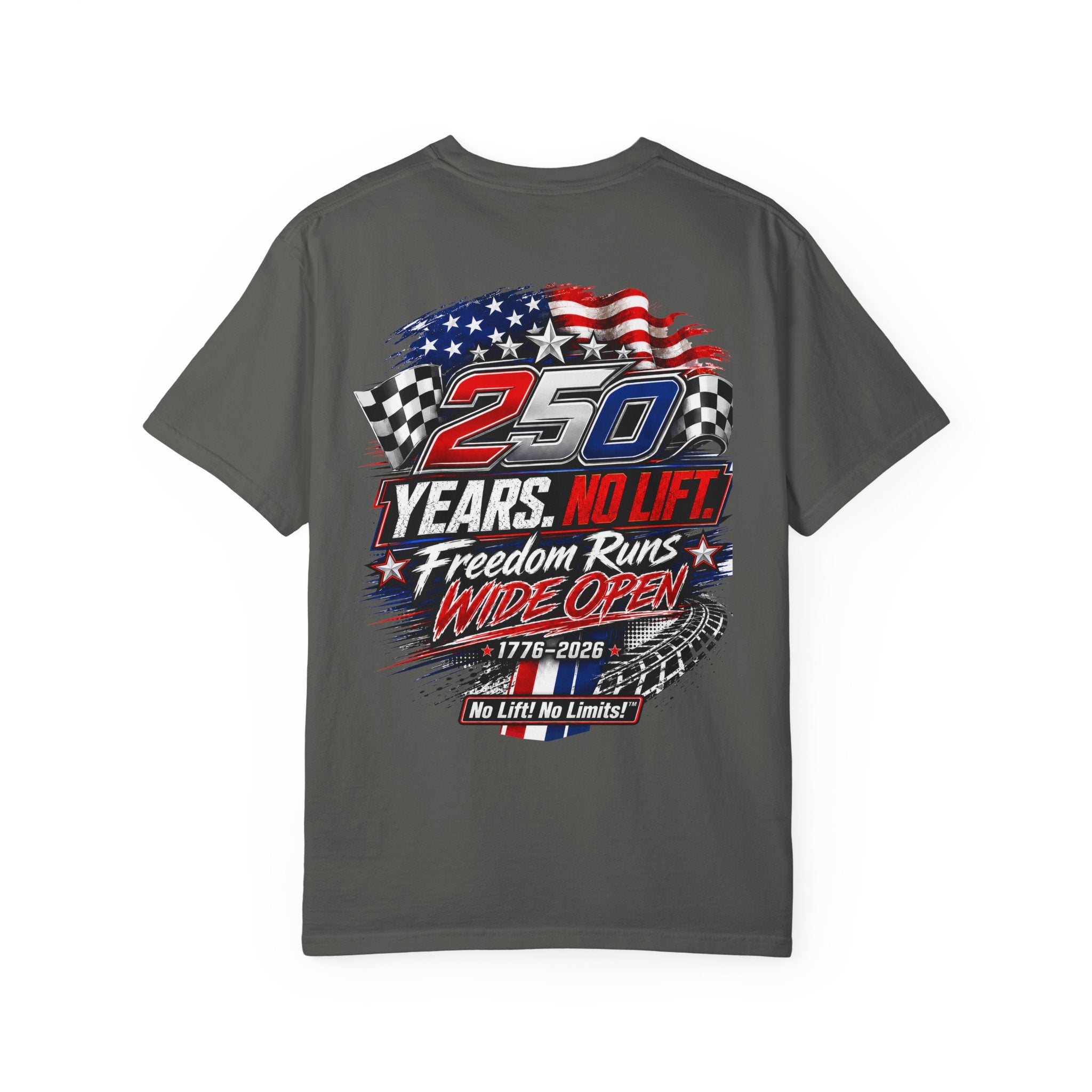 Patriotic '250 Years No Lift, No Limits' T-Shirt