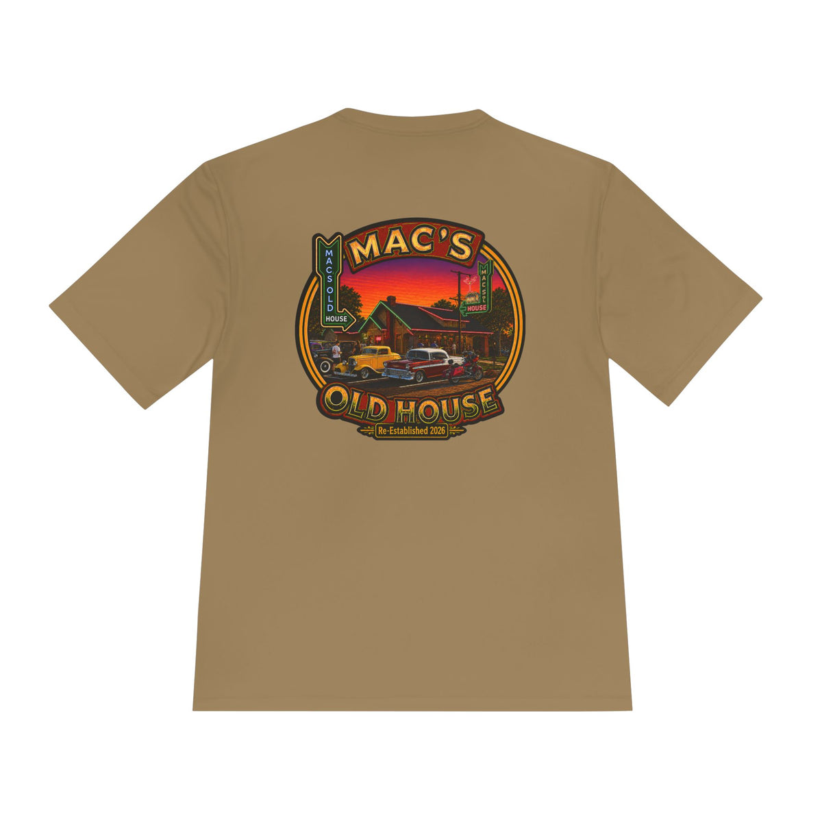 T-Shirt — 'Mac’s Old House' Vintage Scenic Logo Tee
