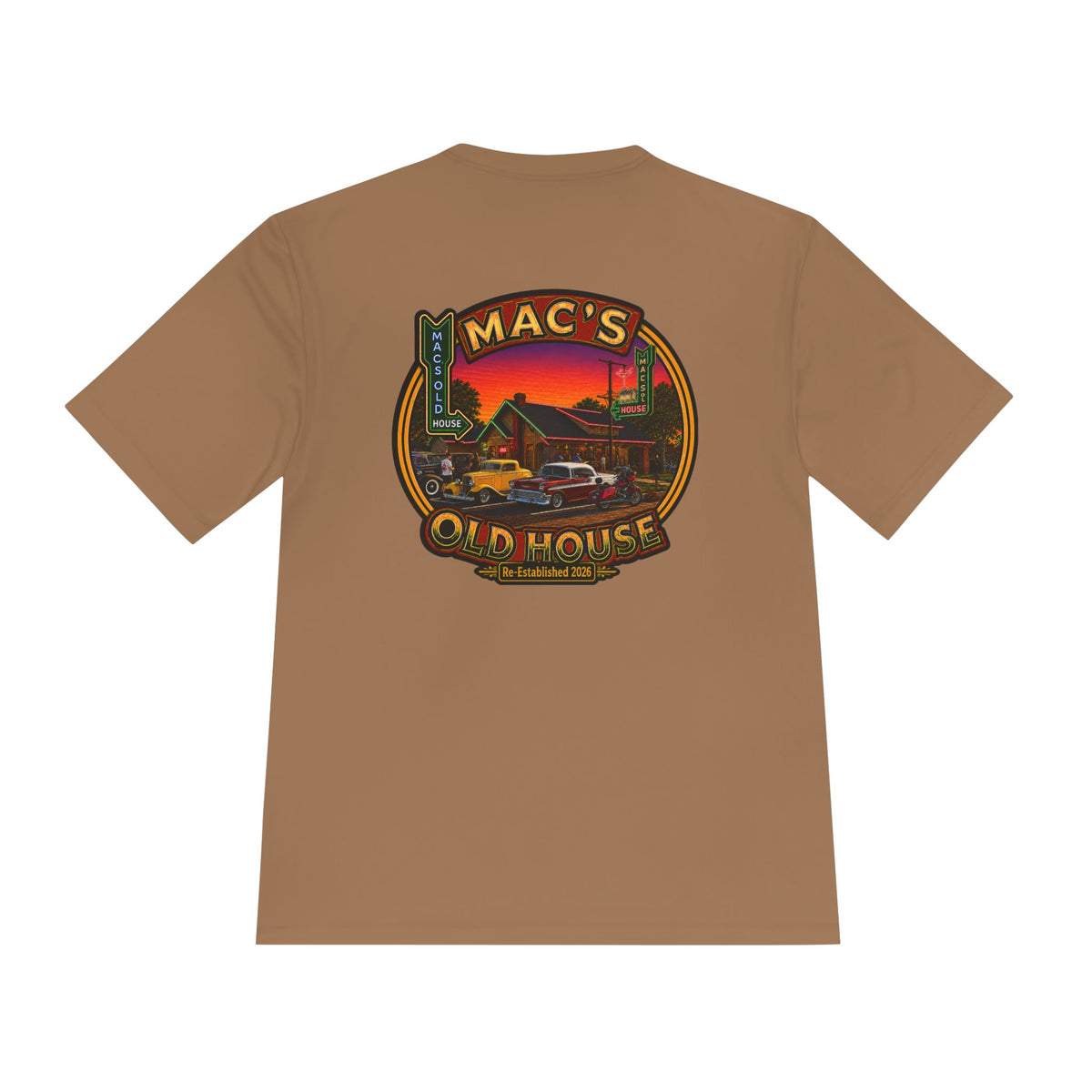 T-Shirt — 'Mac’s Old House' Vintage Scenic Logo Tee