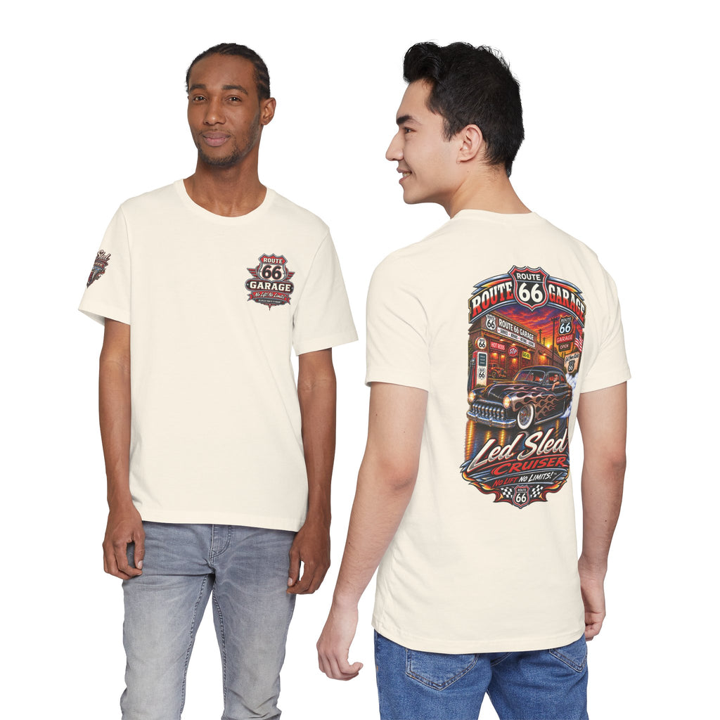 Lead Sled T-Shirt – Custom Cruiser Hot Rod Graphic Tee | Route 66 Garage