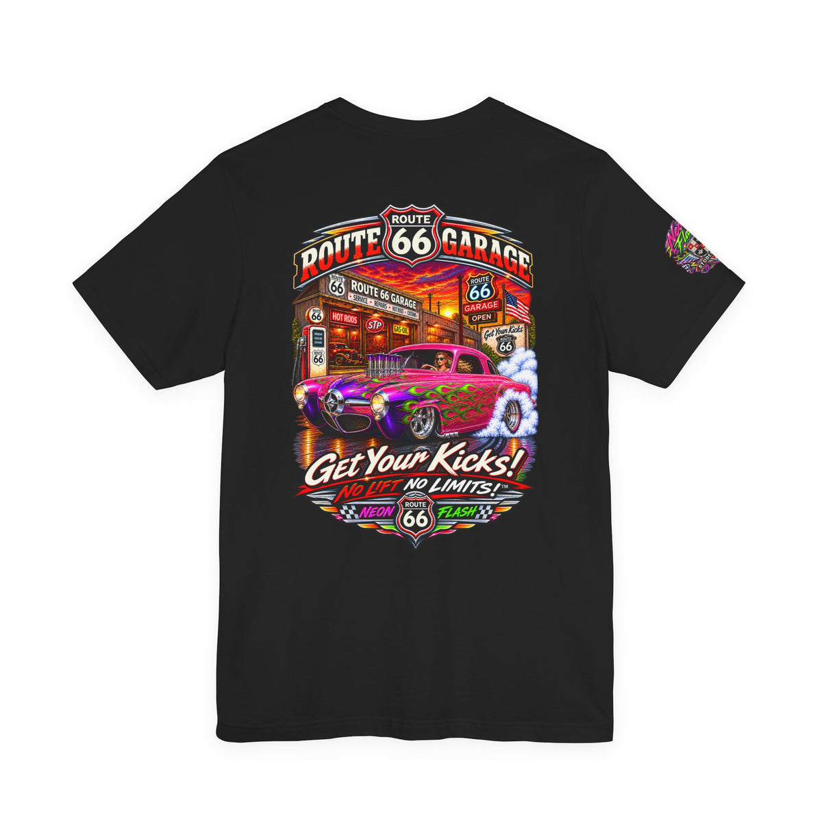Studebaker T-Shirt – Neon Flash Classic Car Graphic Tee | Route 66 Garage