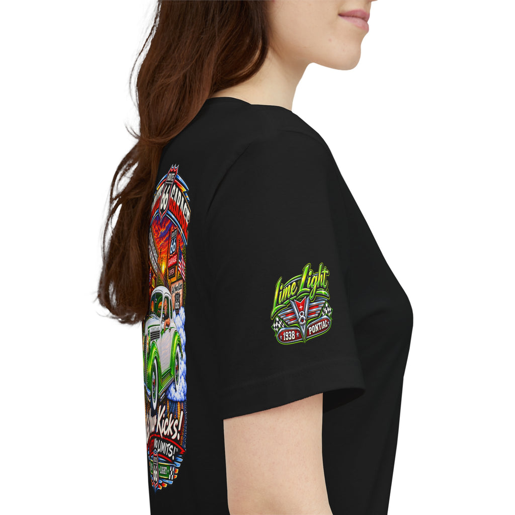 Classic Car T-Shirt – Get Your Kicks Route 66 Graphic Tee | Route 66 Garage