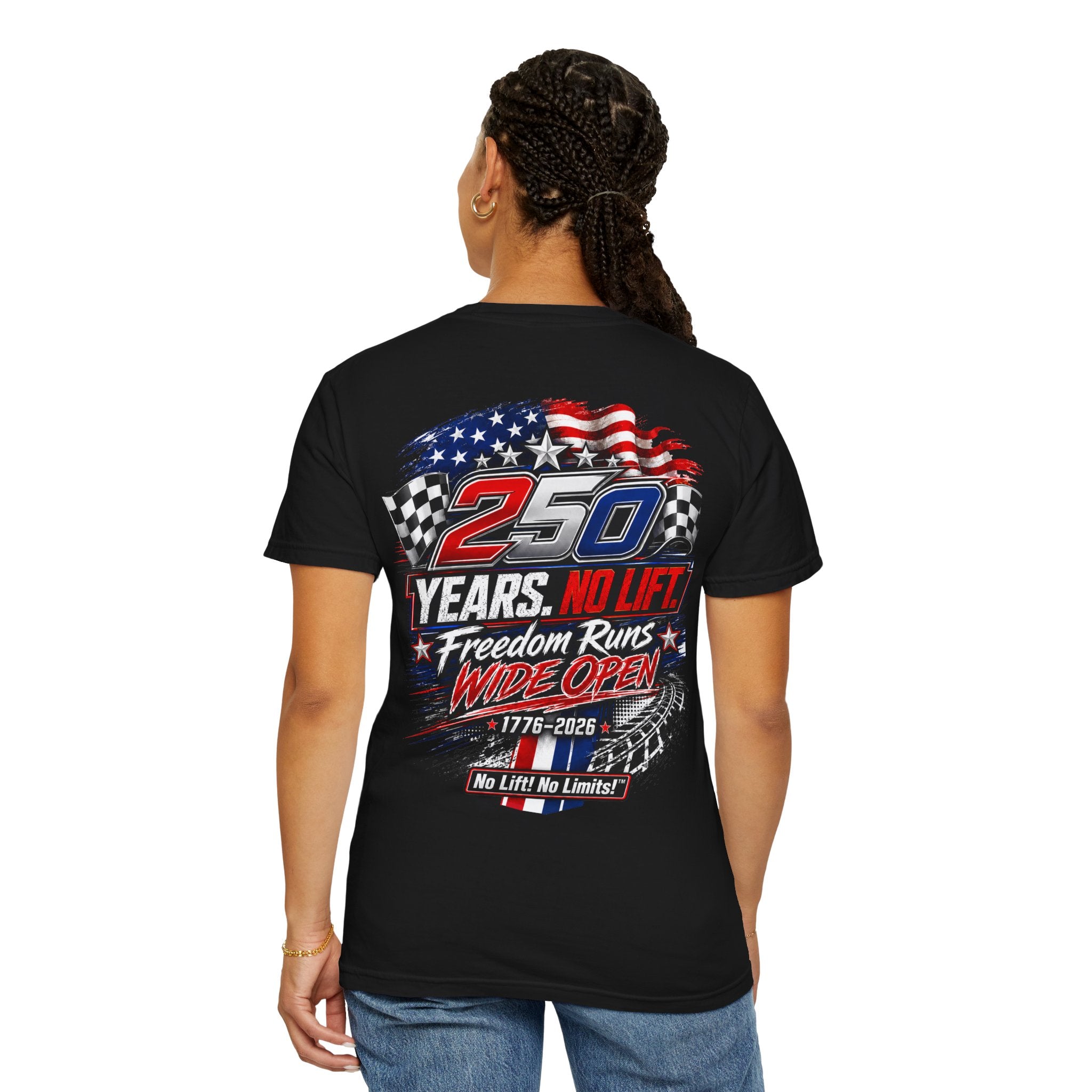 Patriotic '250 Years No Lift, No Limits' T-Shirt