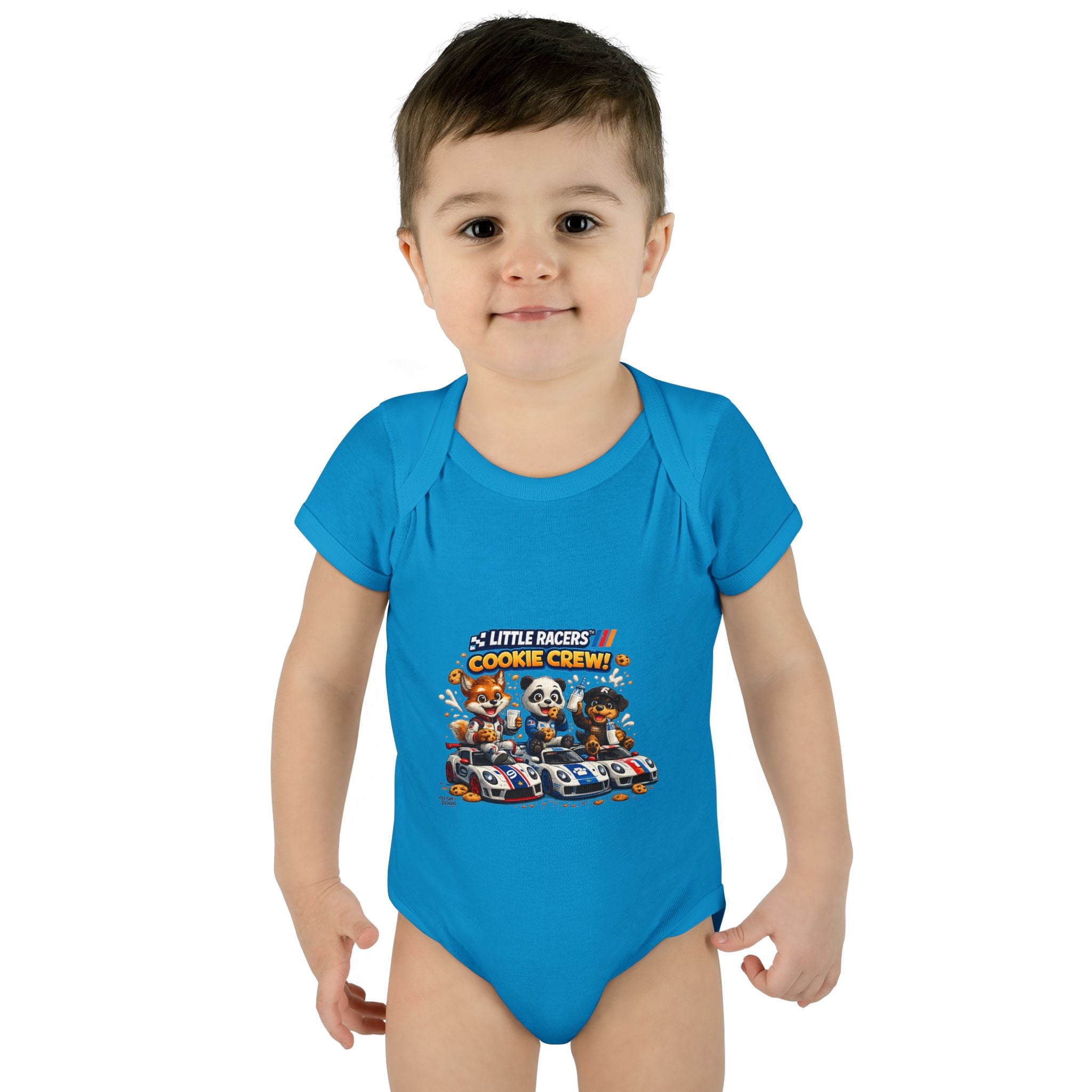 Limited Release: Little Racers Cookie Crew! Infant Racing Crew Bodysuit
