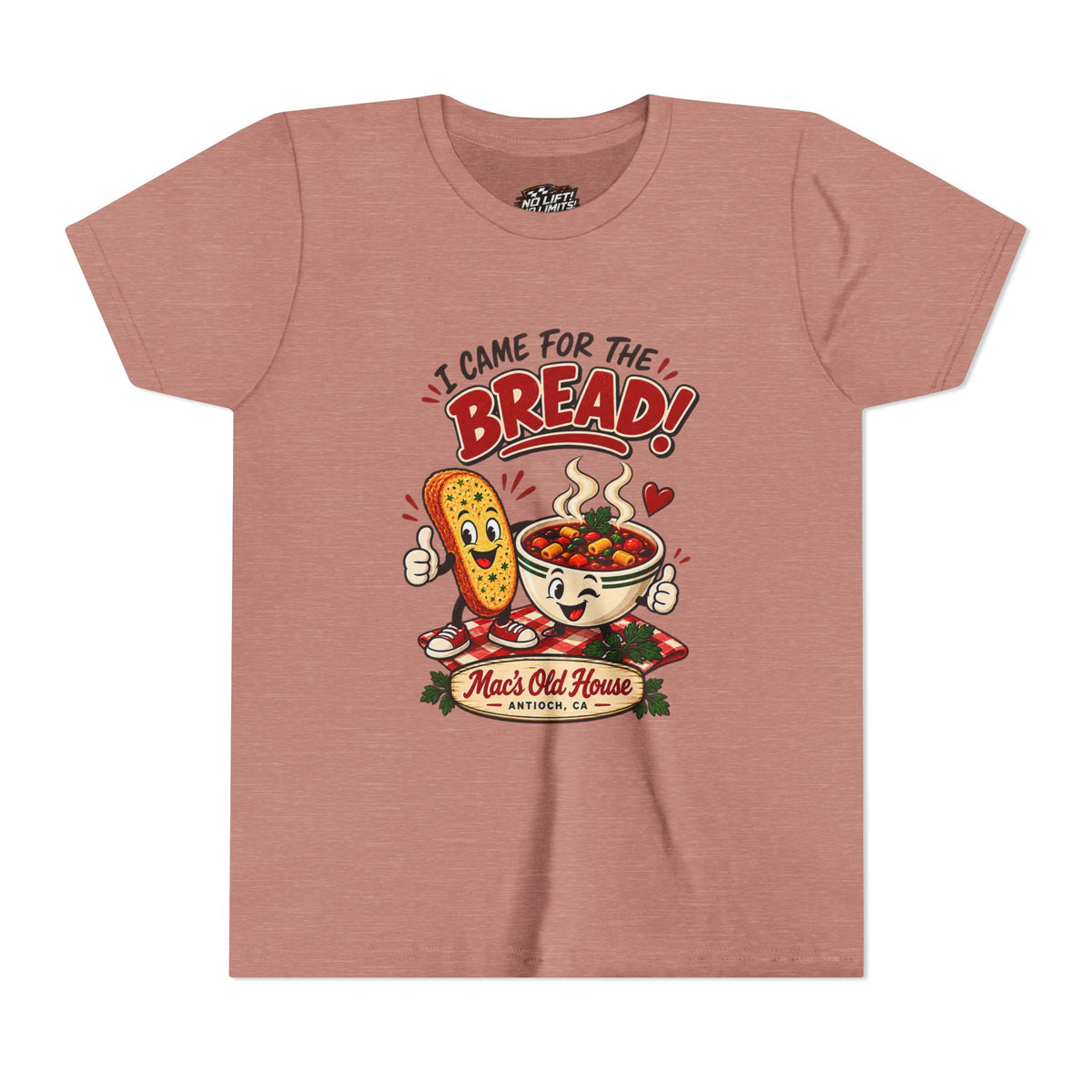 Youth Tee - "I Came for the Bread" Soup & Bread Kids T-Shirt