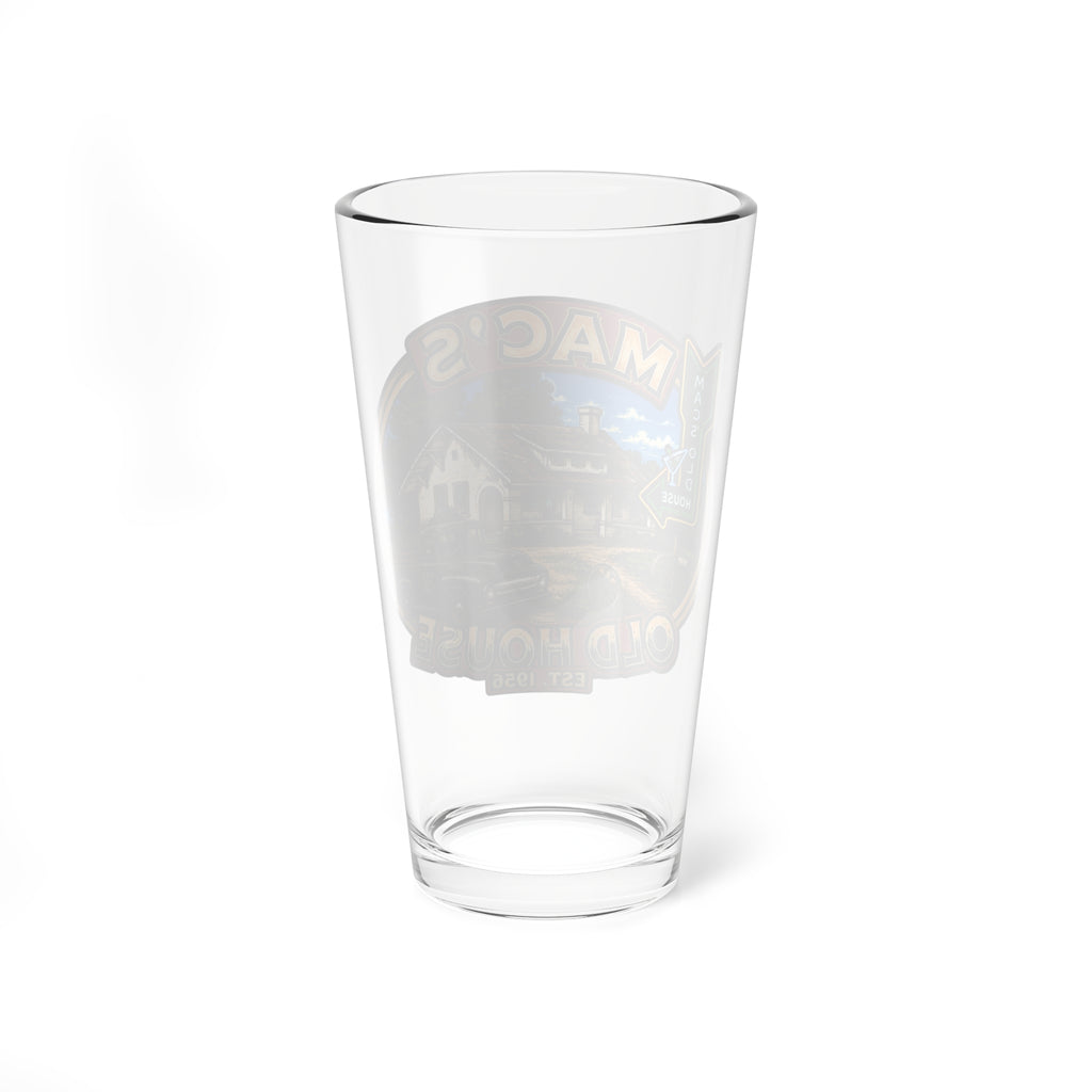 Mixing Glass - Mac’s Old House 16oz Pint Glass with Retro House
