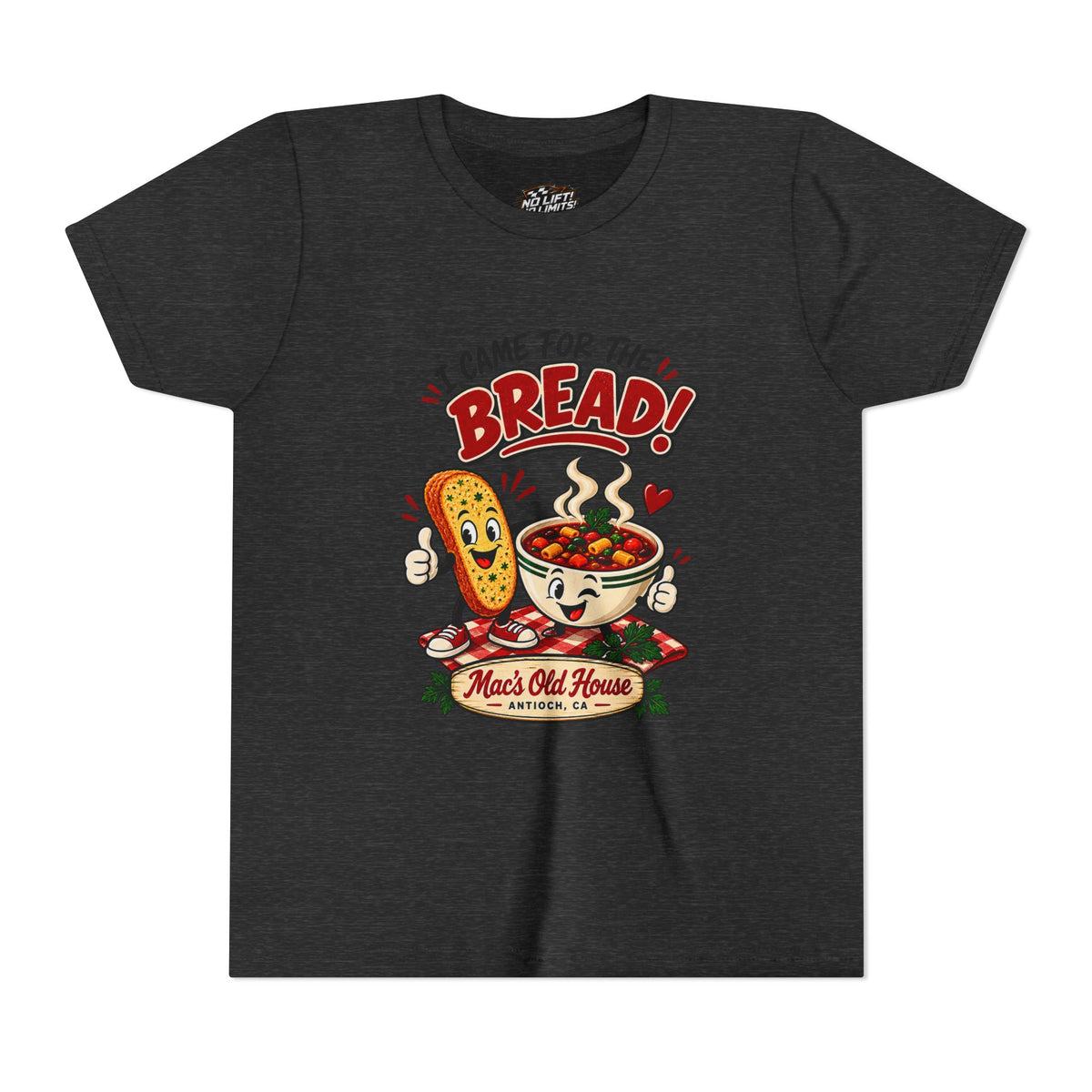 Youth Tee - "I Came for the Bread" Soup & Bread Kids T-Shirt