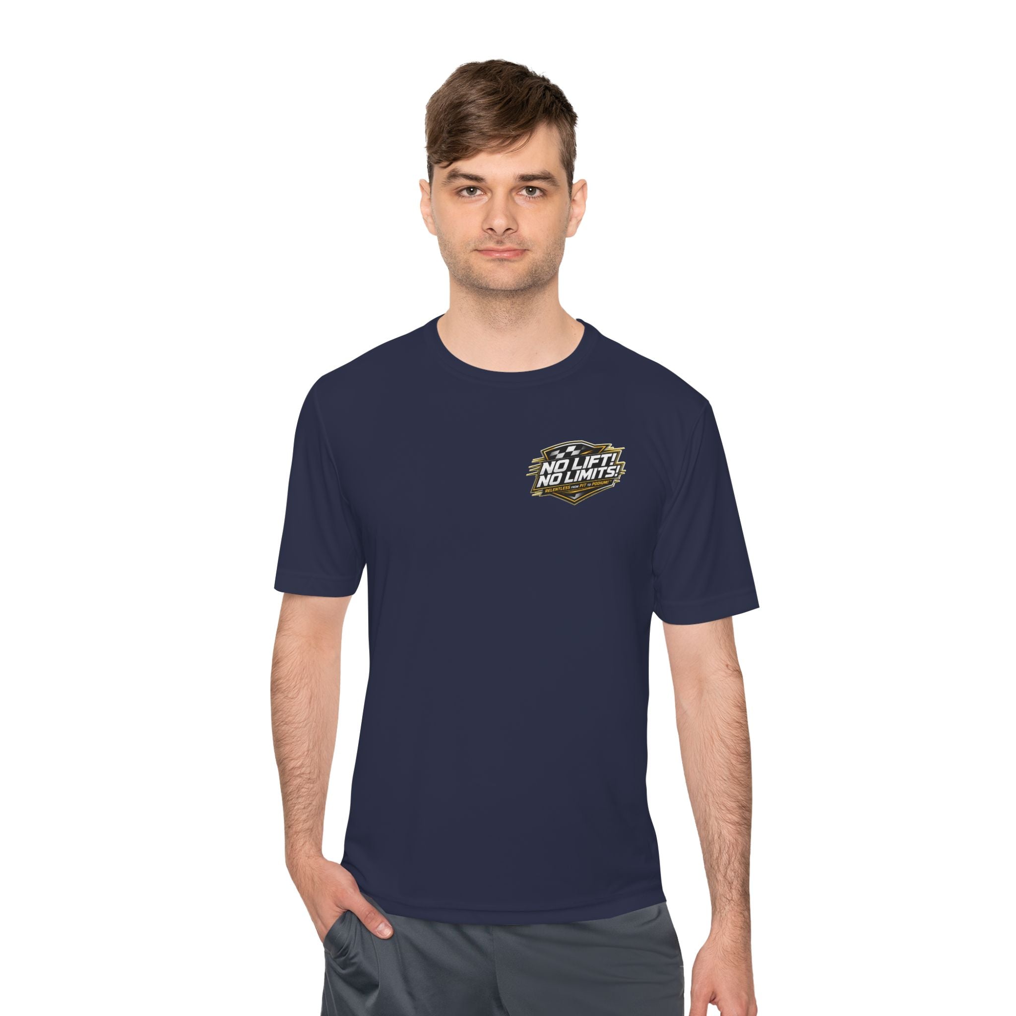 No Lift! No Limits!™ Relentless Gold Motorsport Tee