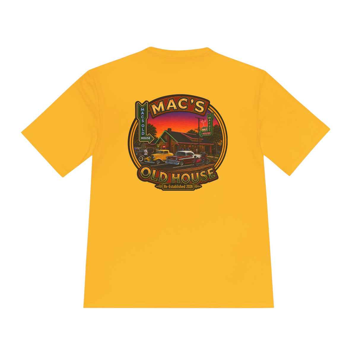T-Shirt — 'Mac’s Old House' Vintage Scenic Logo Tee
