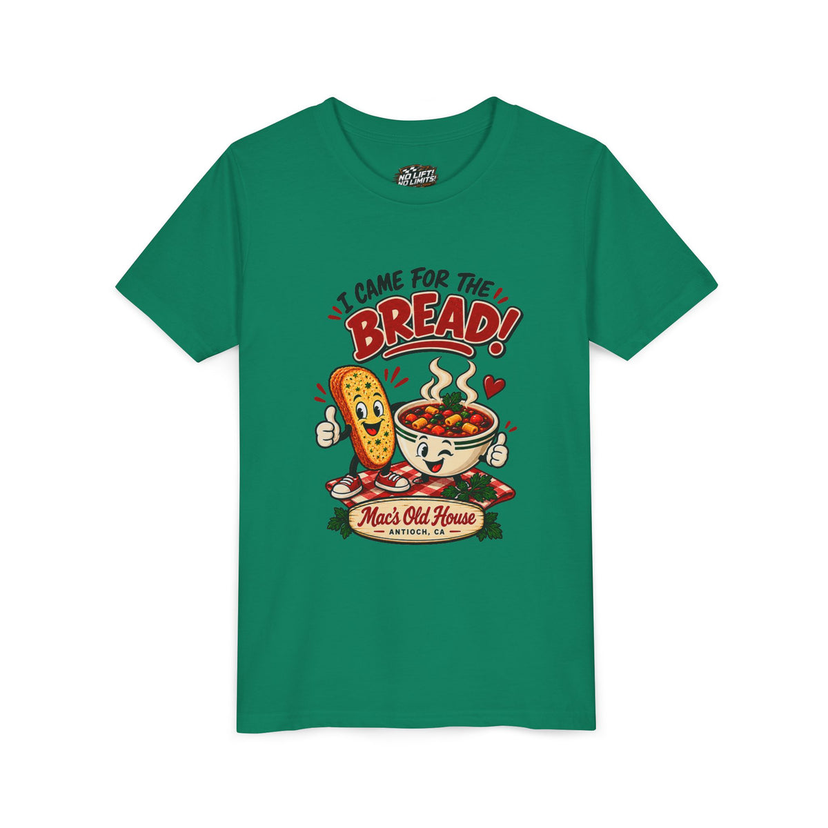 Youth Tee - "I Came for the Bread" Soup & Bread Kids T-Shirt
