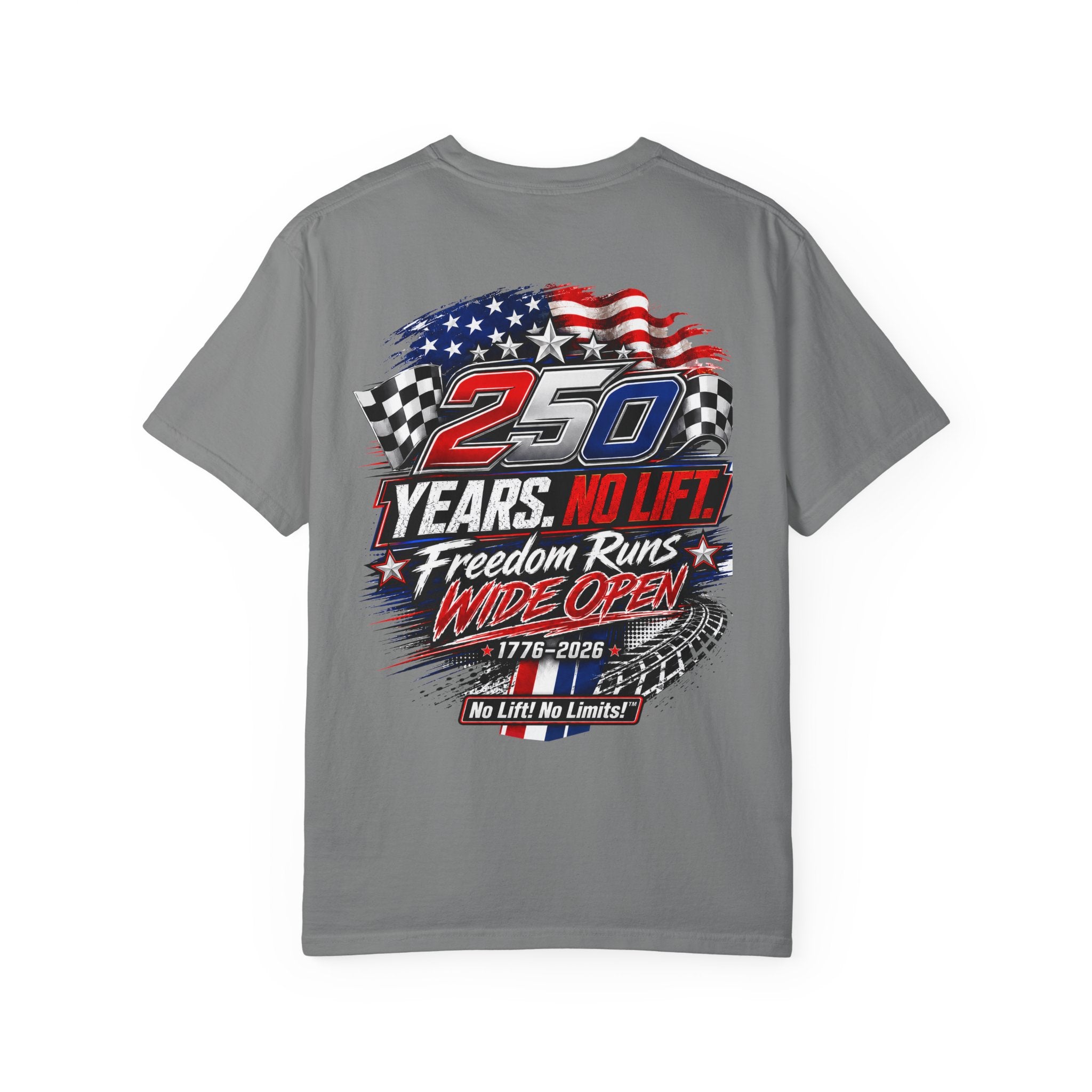 Patriotic '250 Years No Lift, No Limits' T-Shirt