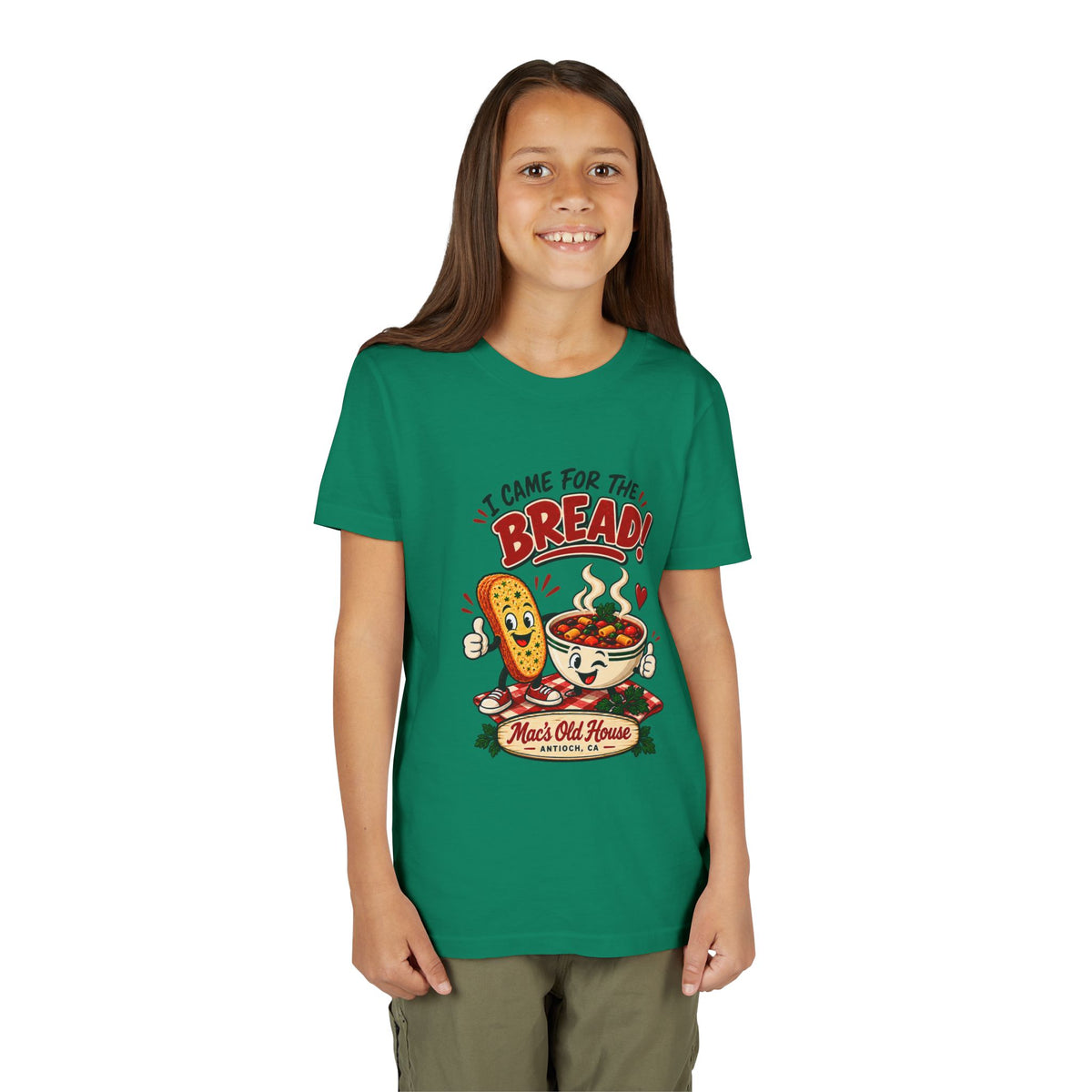 Youth Tee - "I Came for the Bread" Soup & Bread Kids T-Shirt