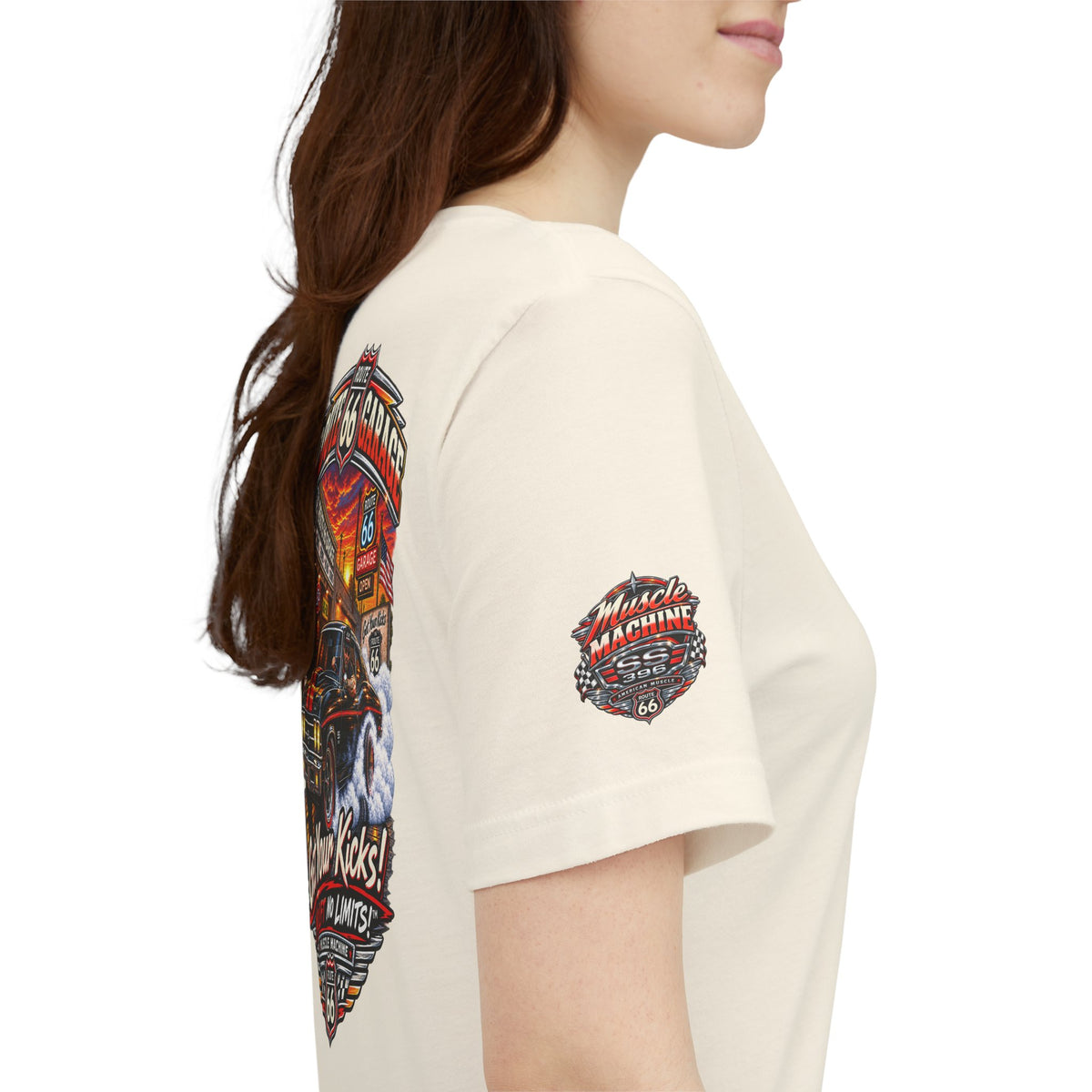 Muscle Car Burnout T-Shirt – Classic American Muscle Graphic Tee | Route 66 Garage