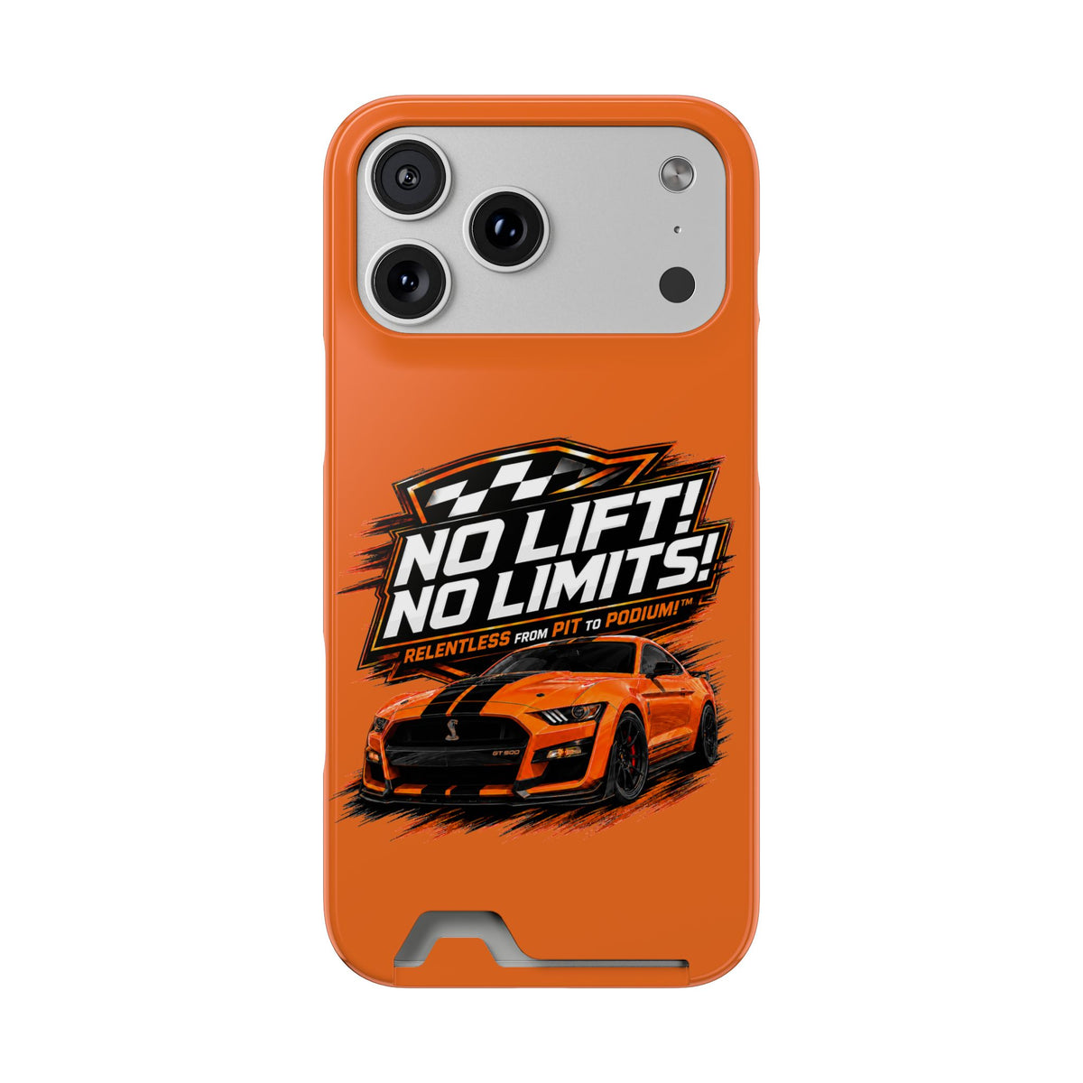 No Lift! No Limits!™ Orange Motorsport iPhone Case