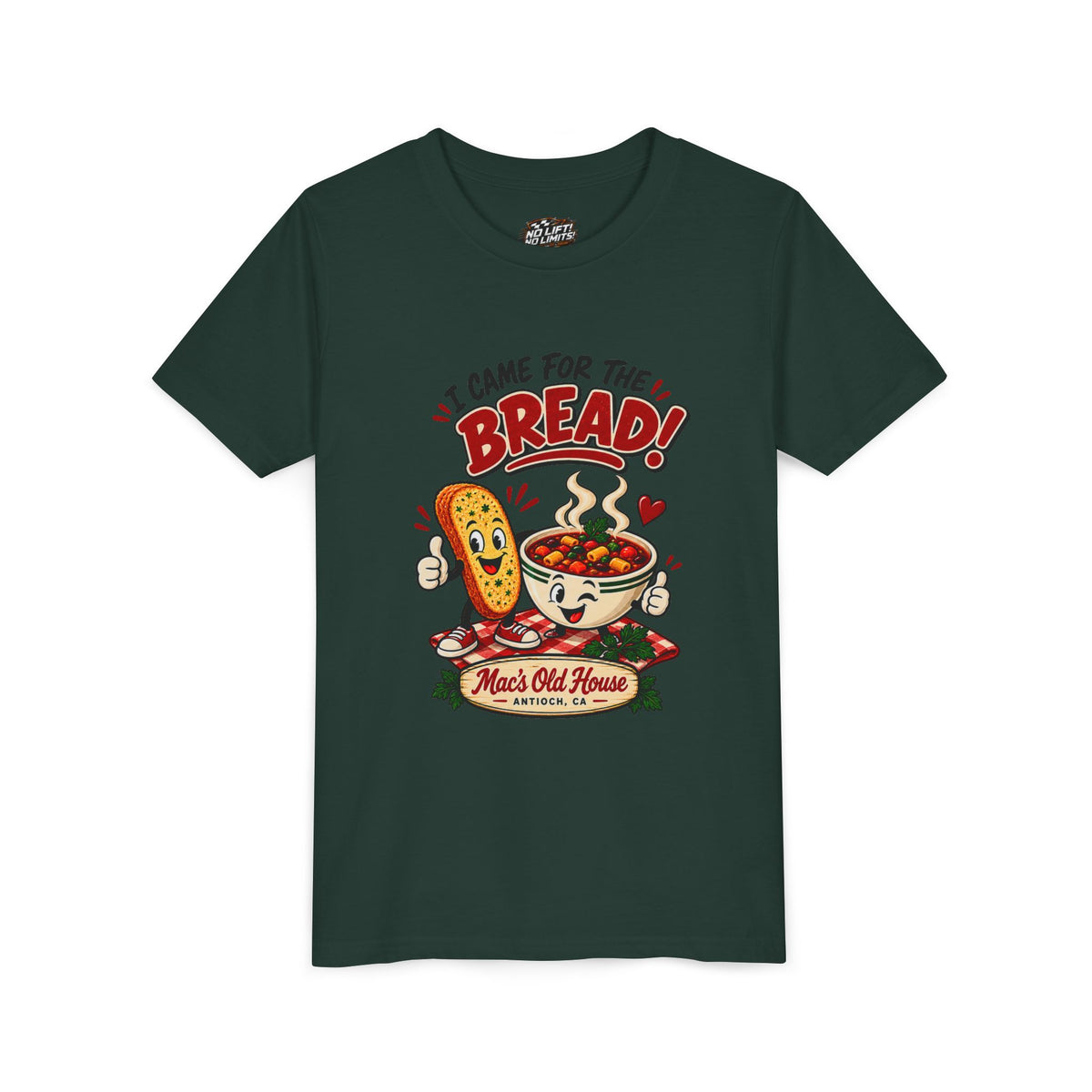Youth Tee - "I Came for the Bread" Soup & Bread Kids T-Shirt