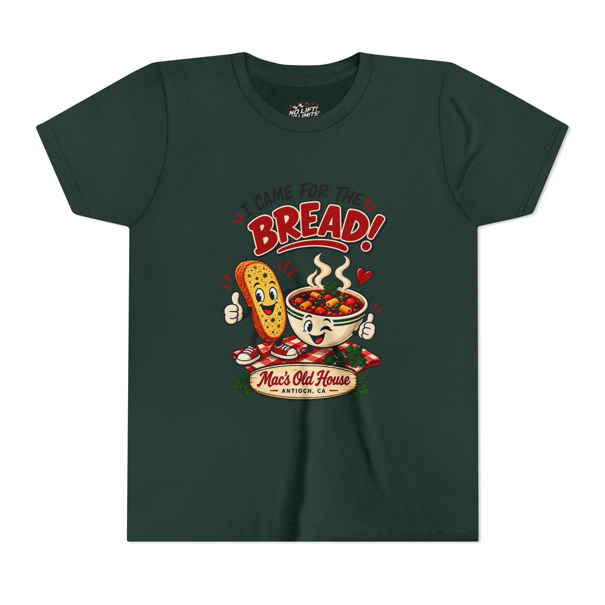 Youth Tee - "I Came for the Bread" Soup & Bread Kids T-Shirt