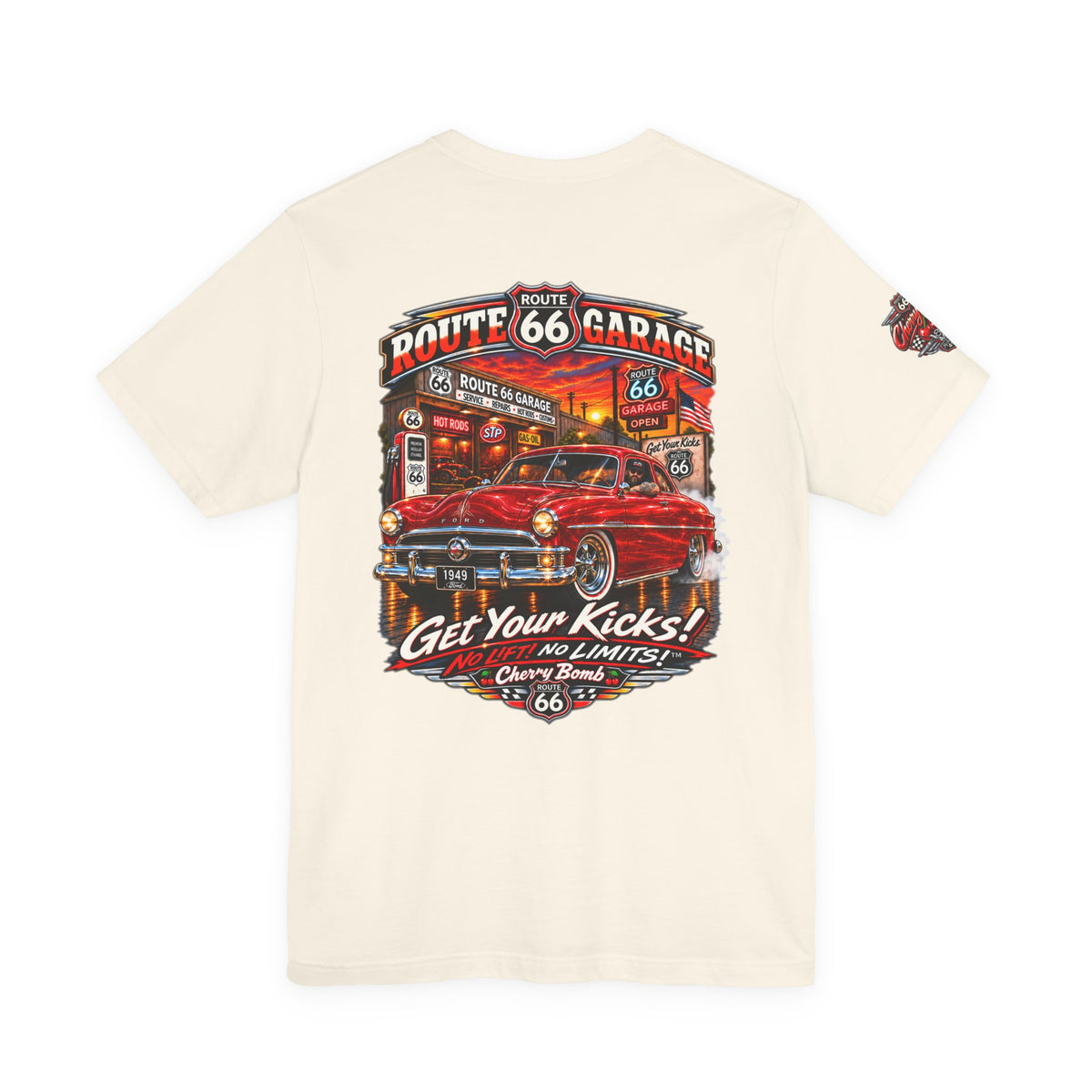 Route 66 Garage – Cherry Bomb ’49 Ford Tee