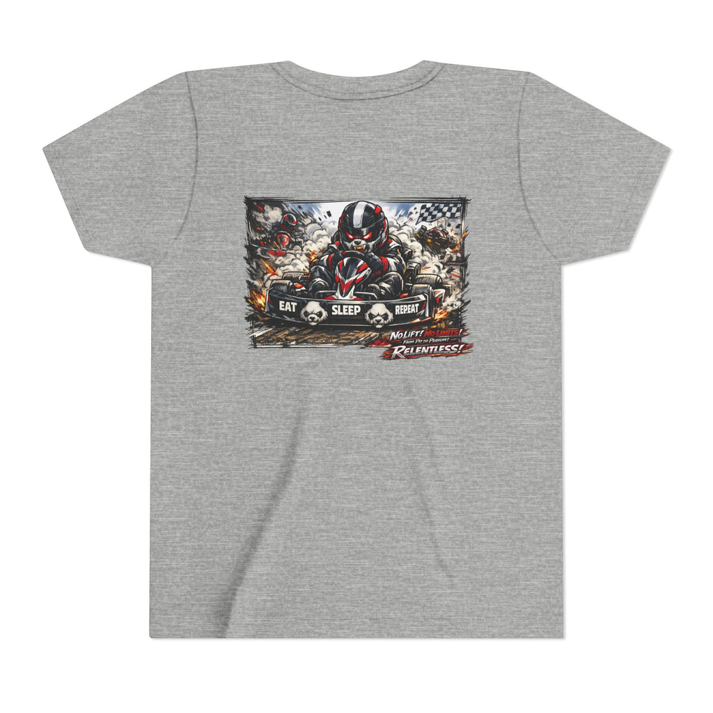 Youth Tee — Eat. Sleep. Race. Repeat. Panda Kart Racing Tee