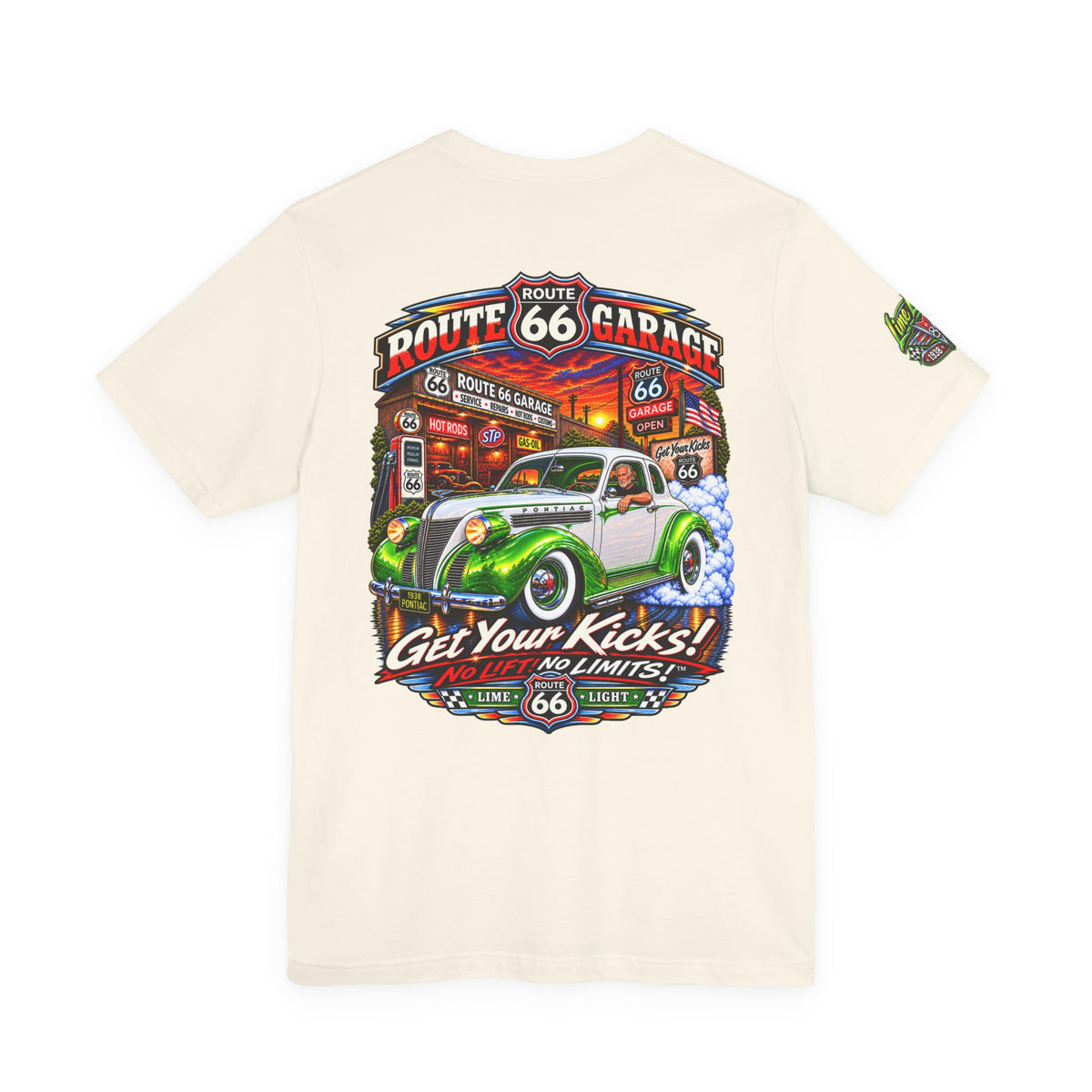 Classic Car T-Shirt – Get Your Kicks Route 66 Graphic Tee | Route 66 Garage