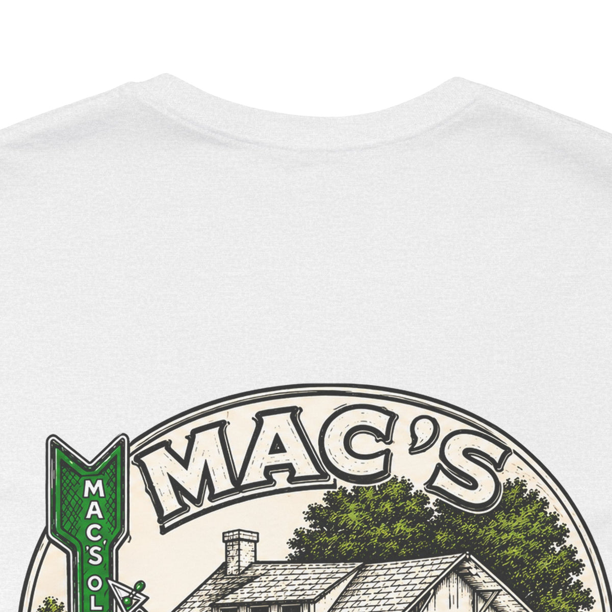 Mac's Old House Tee — Vintage Country House Graphic T-Shirt