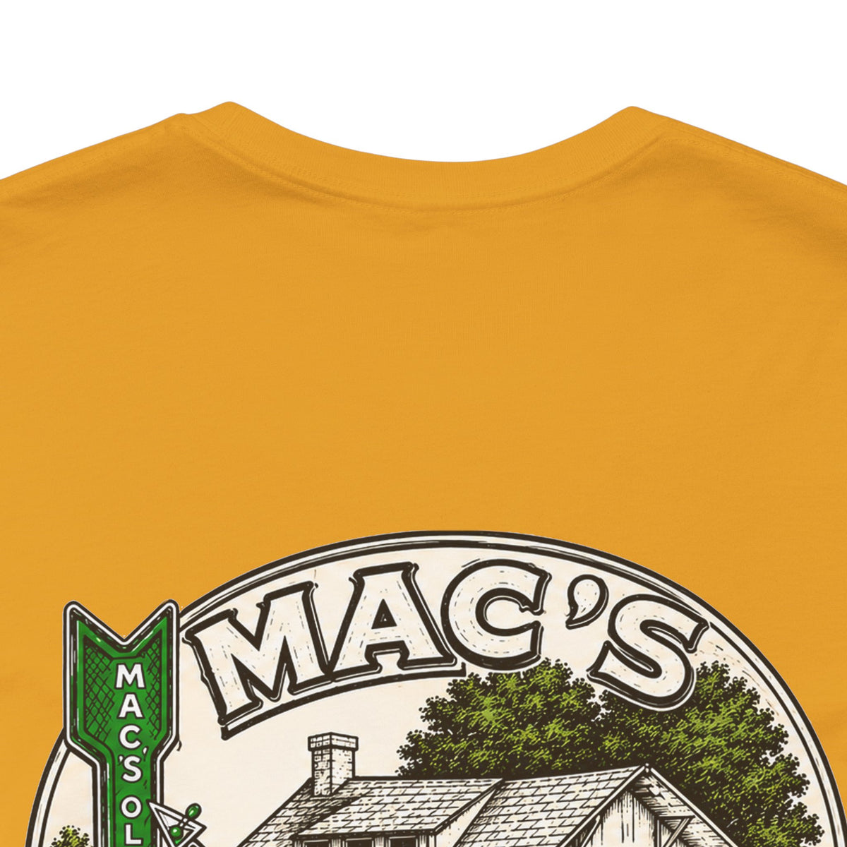 Mac's Old House Tee — Vintage Country House Graphic T-Shirt