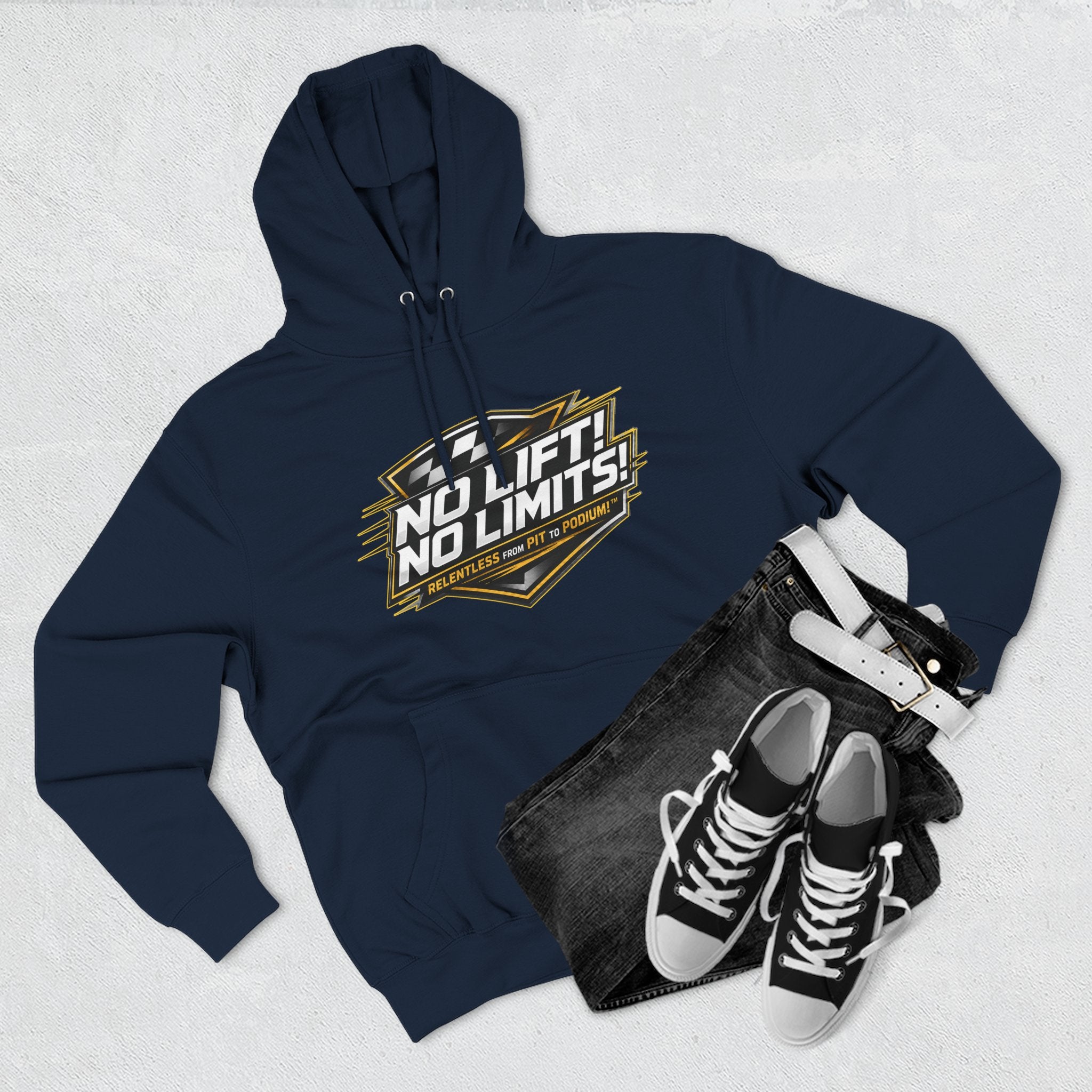 No Lift! No Limits! Relentless Hoodie — Motivational Gym Pullover