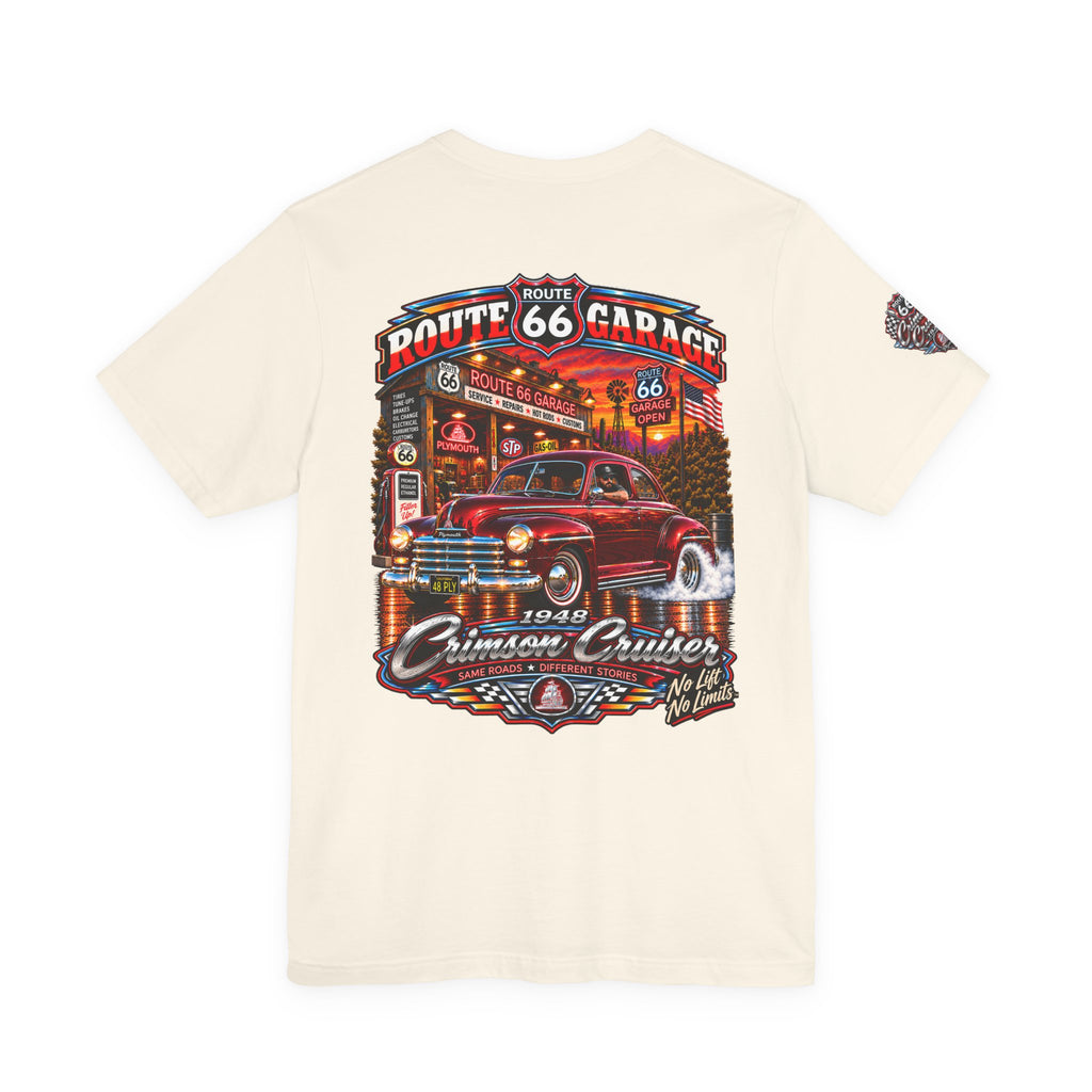 Crimson Cruiser | 1948 Plymouth Route 66 Garage Tee