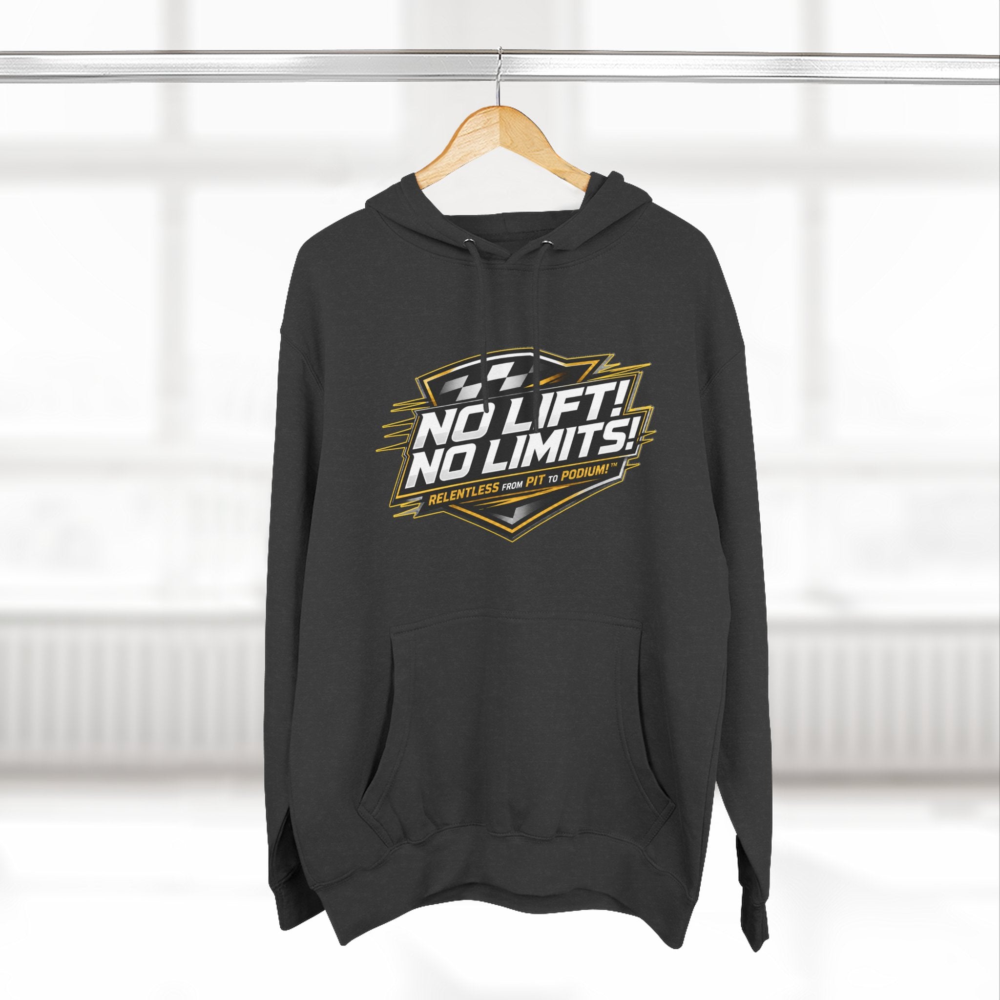 No Lift! No Limits! Relentless Hoodie — Motivational Gym Pullover