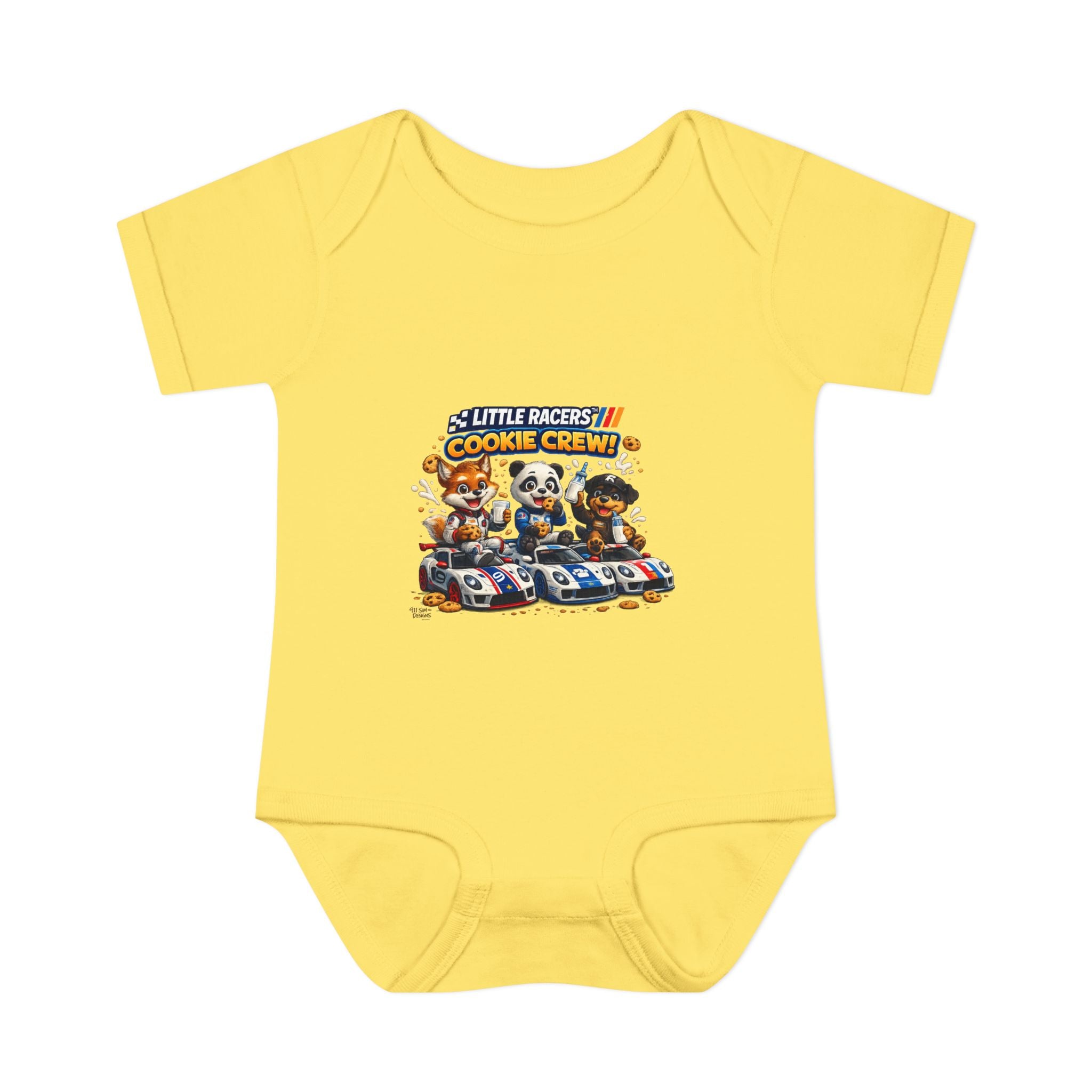 Limited Release: Little Racers Cookie Crew! Infant Racing Crew Bodysuit