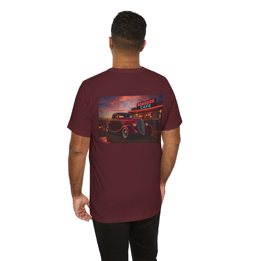 Classic Car Tee – 'No Limits' Retro Roadside Café Graphic Shirt