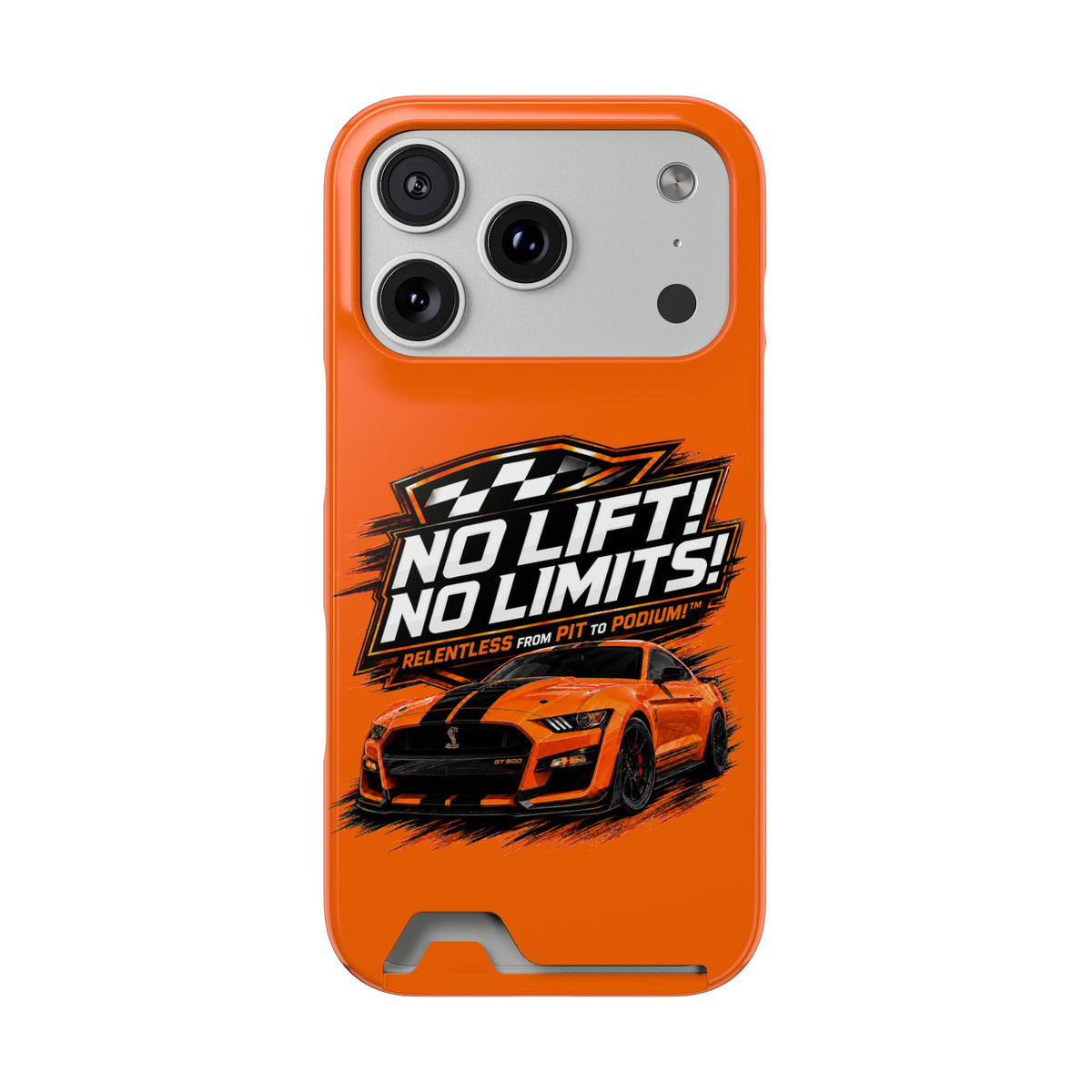 No Lift! No Limits!™ Orange Motorsport iPhone Case