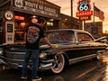 Cadillac Tailfin T-Shirt – 1950s Classic Car Graphic Tee | Route 66 Garage